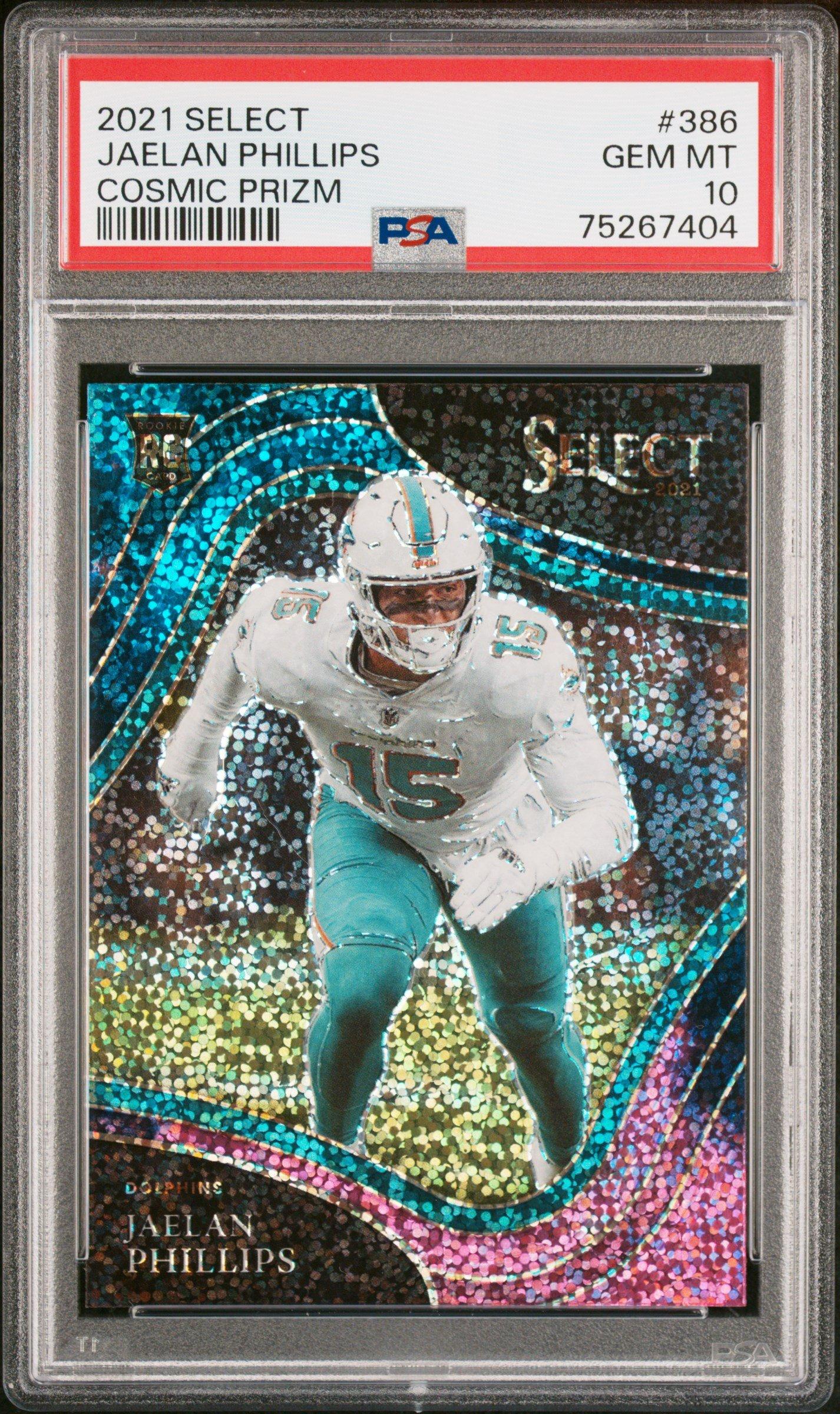 2021 Panini Select 386 Jaelan Phillips Cosmic Prizm PSA 10 Graded