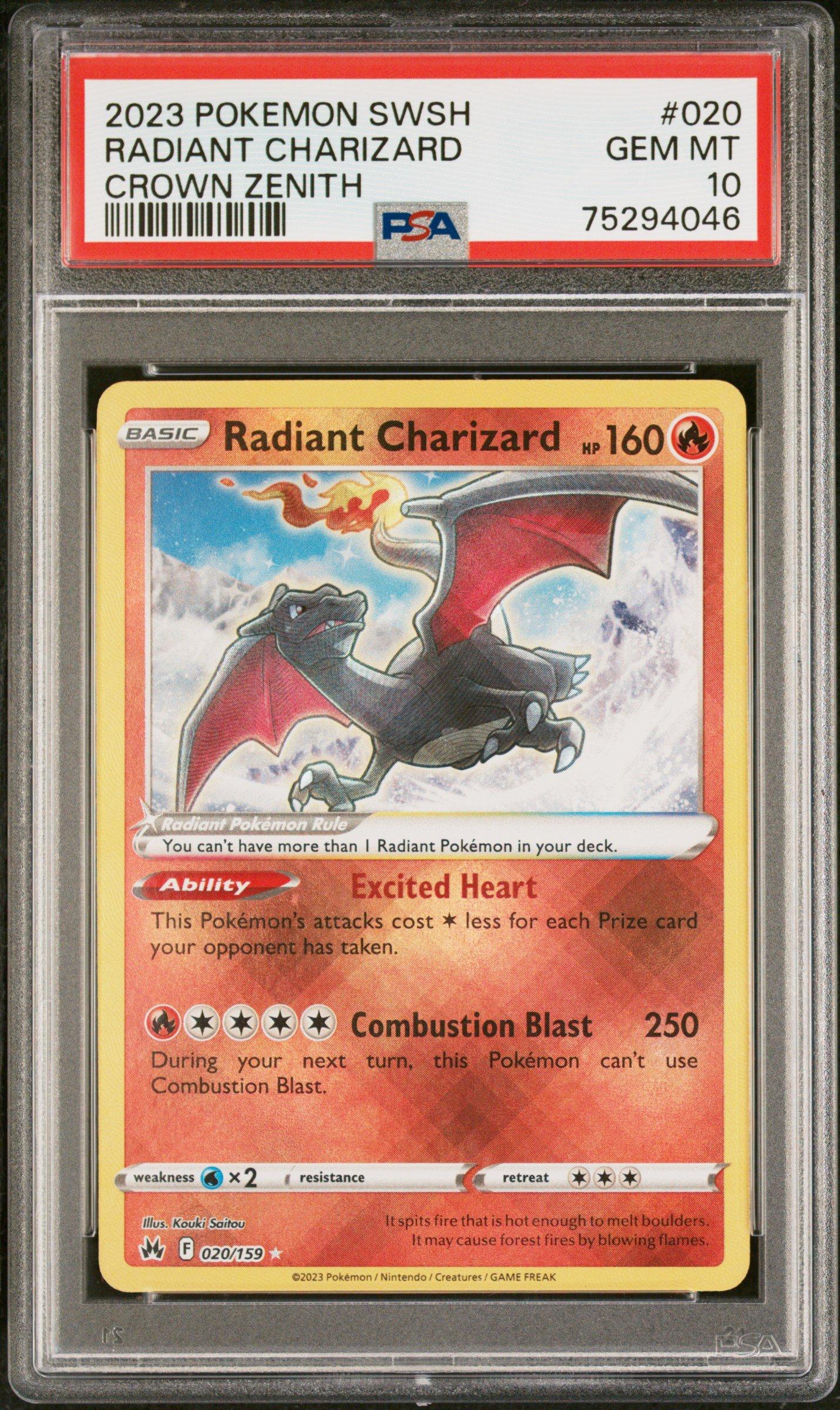 2023 Pokemon Sword And Shield Crown Zenith 020 Radiant Charizard