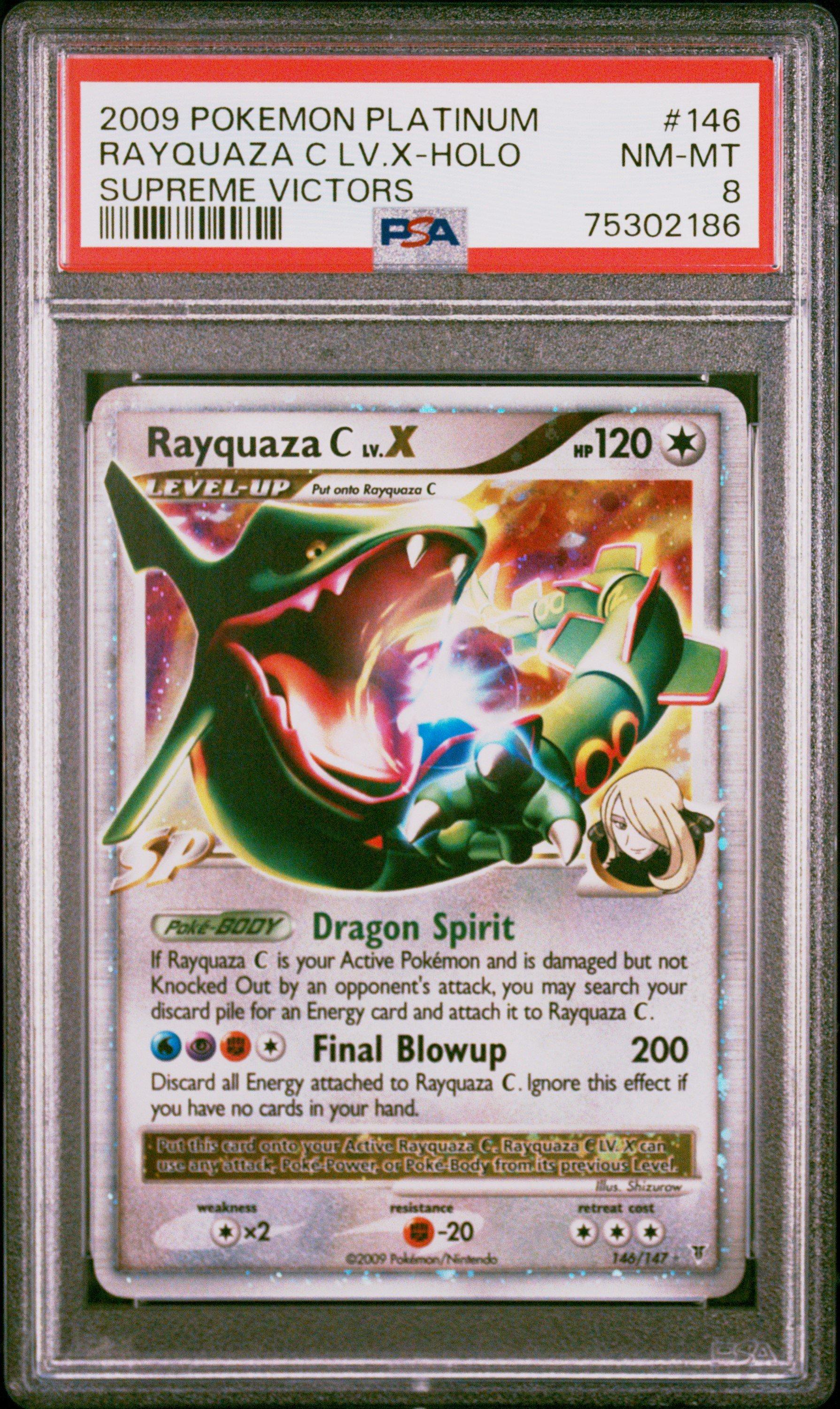 2009 Pokemon Platinum Supreme Victors 146 Rayquaza C Lv.x-holo PSA