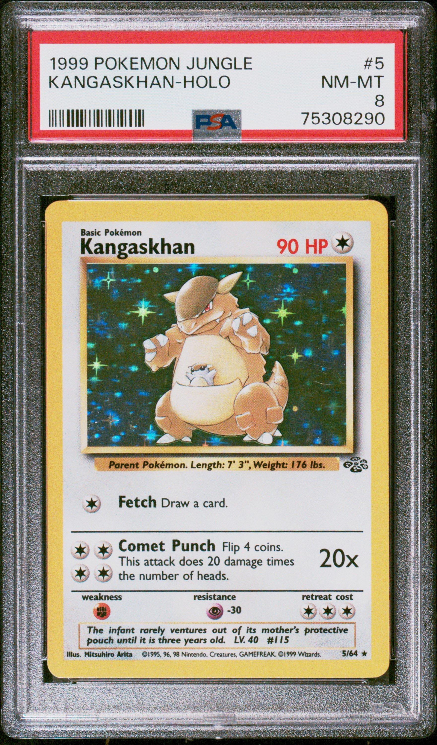 1999 Pokemon Jungle 5 Kangaskhan-holo PSA 8
