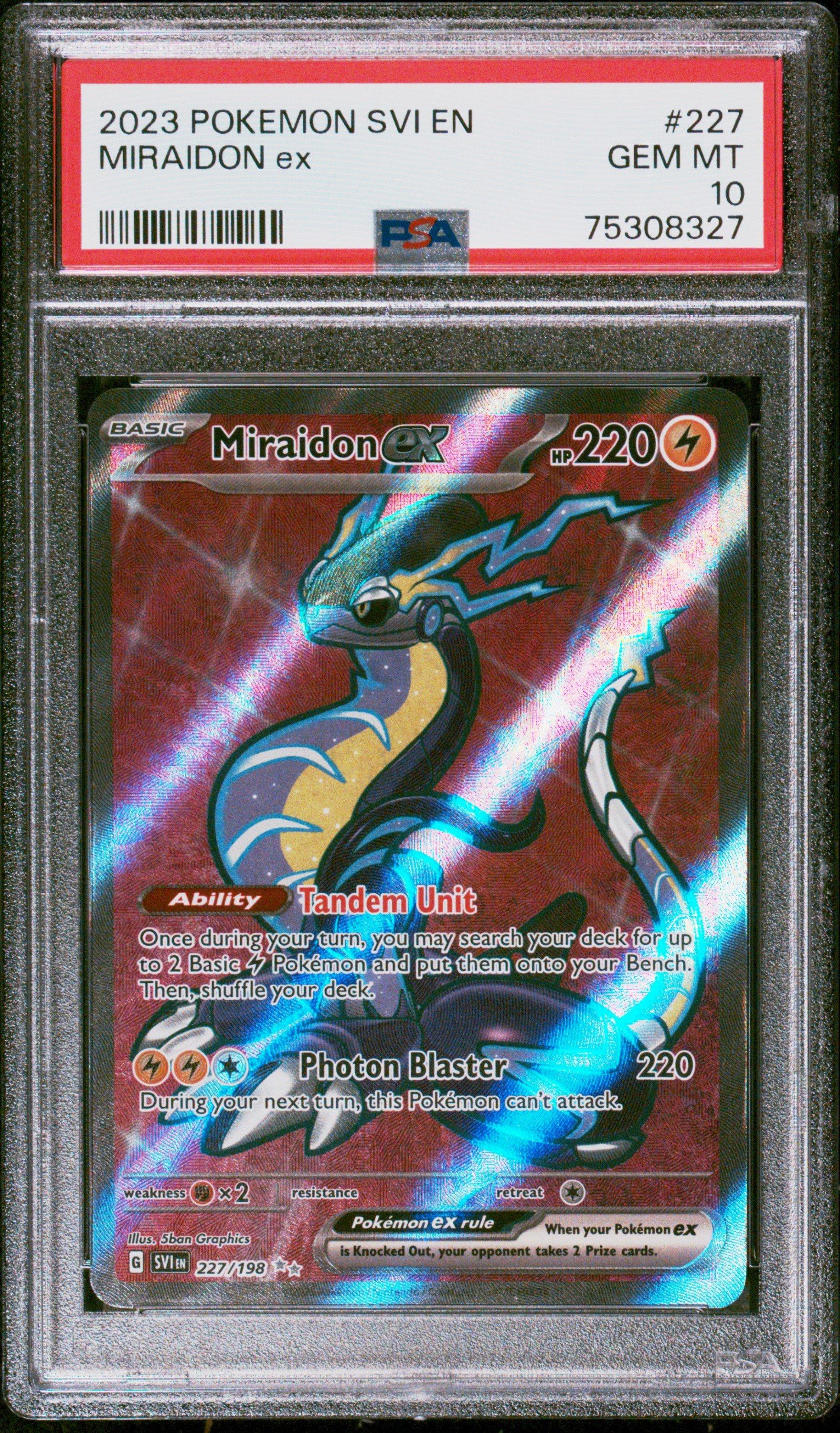 2023 Pokemon Svi En-scarlet & Violet 227 Miraidon Ex Ultra Rare PSA 10  Graded Card | GameStop