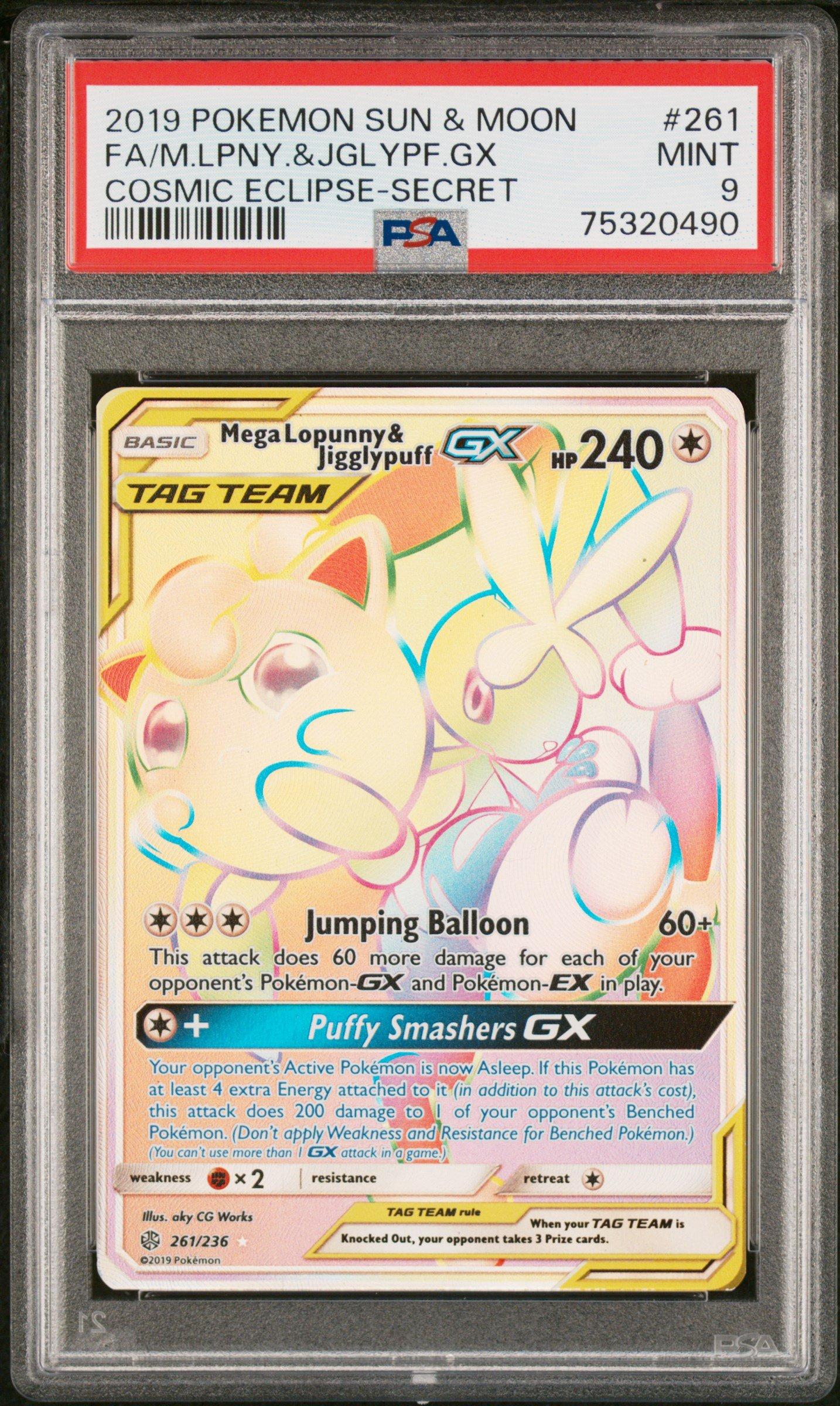 2019 Pokemon Sun & Moon Cosmic Eclipse Fa/m.lpny.&jglypf.gx PSA