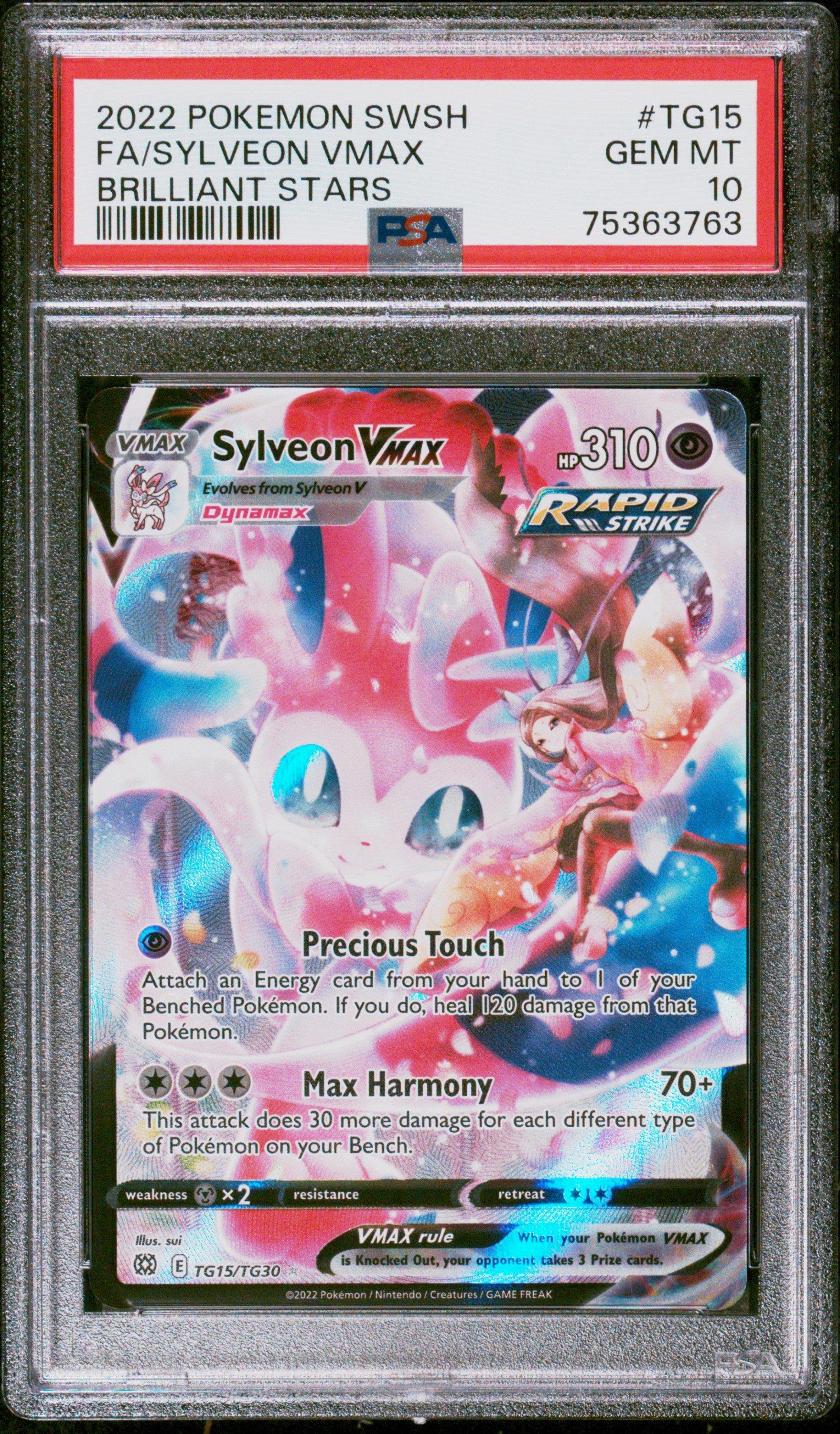 2022 Pokemon Sword & Shield Brilliant Stars Tg15 Fa/sylveon Vmax PSA 10