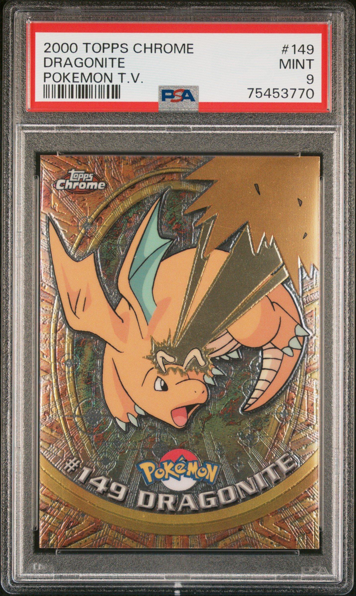 2000 Topps Chrome #149 カイリュー　Dragonite 2000 Topps Chrome Pokemon T.v. 149 Dragonite PSA 9 | GameStop