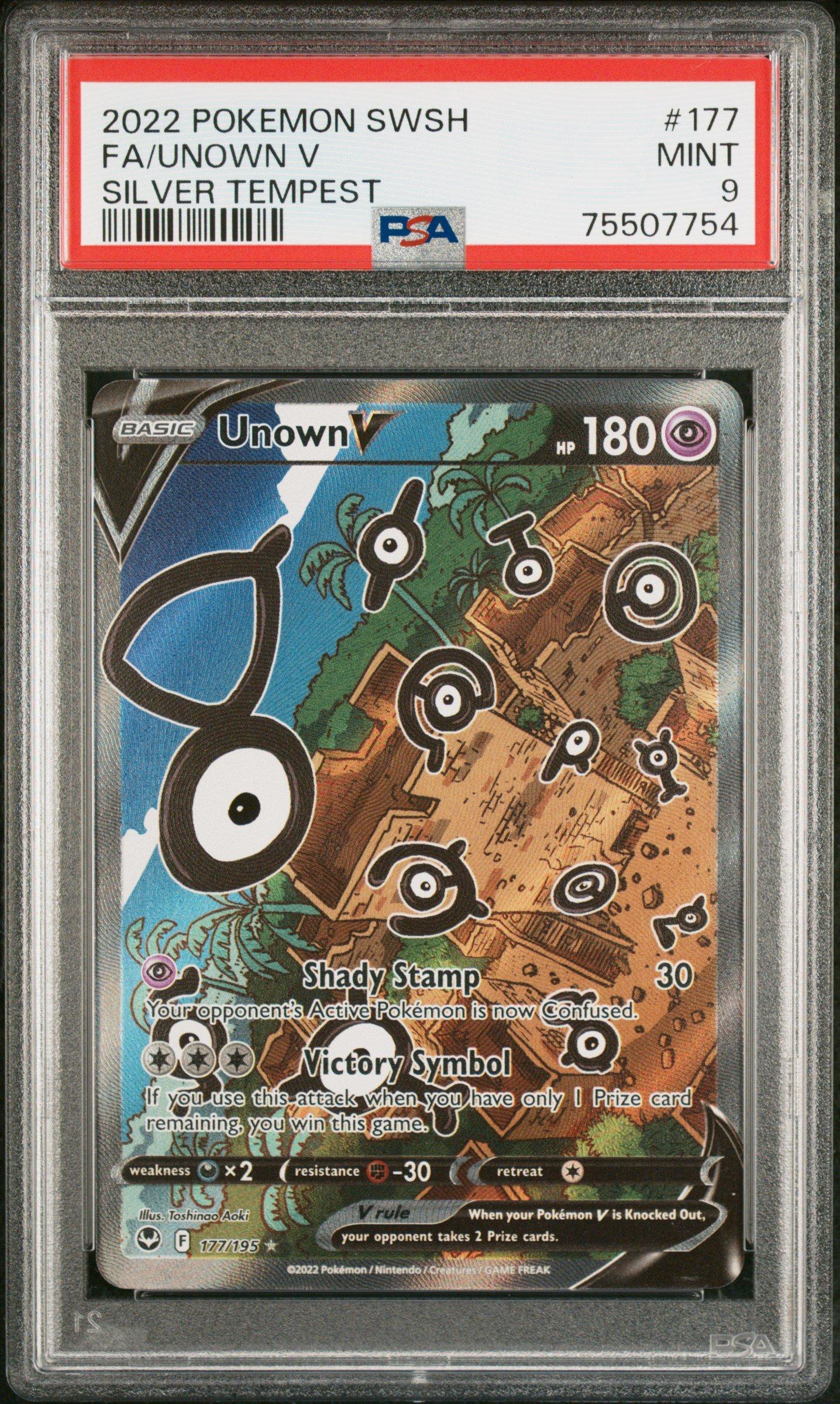 2022 Pokemon Sword & Shield Silver Tempest 177 Full Art/unown V