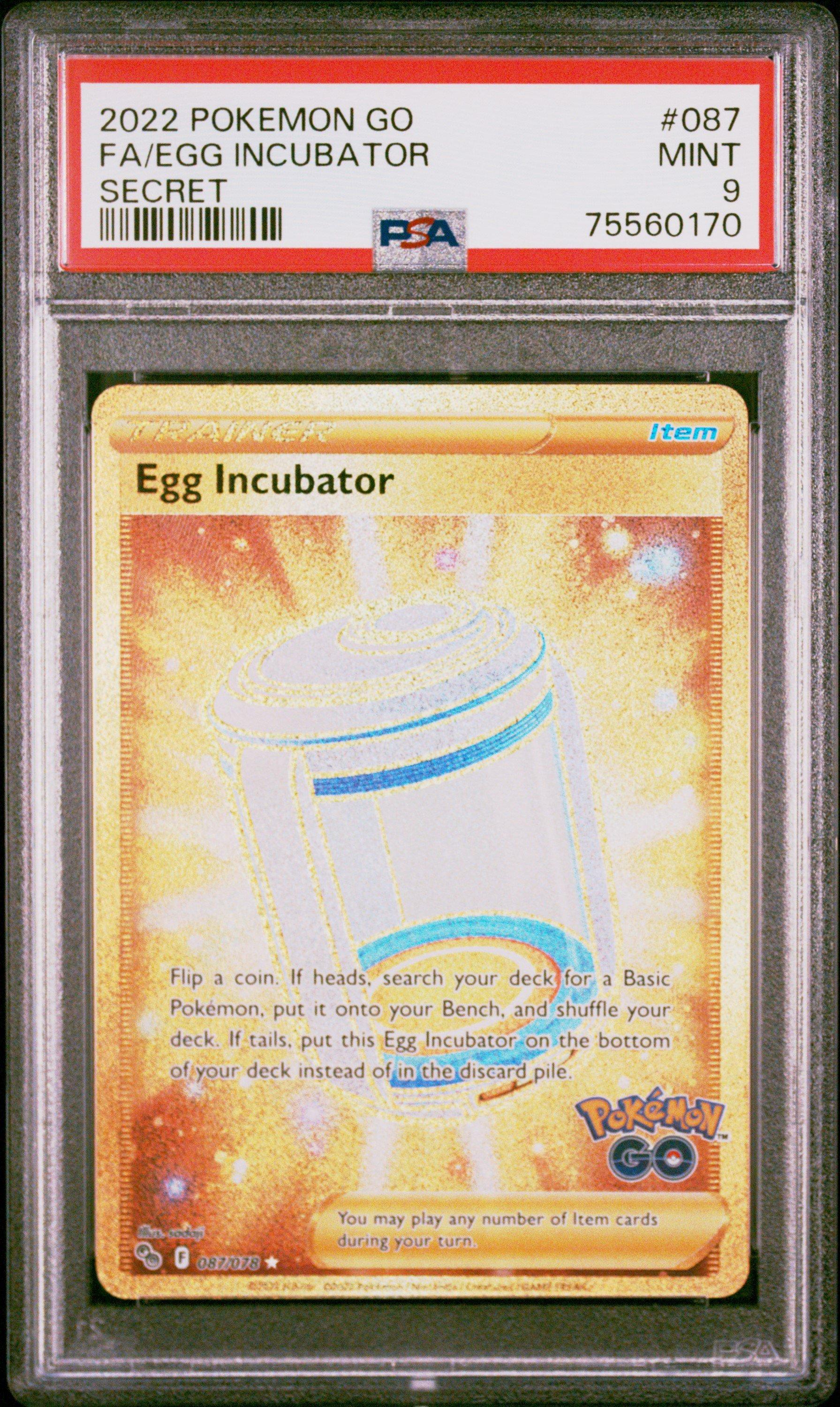 2022 Pokemon Go 087 Full Art/egg Incubator Secret PSA 9