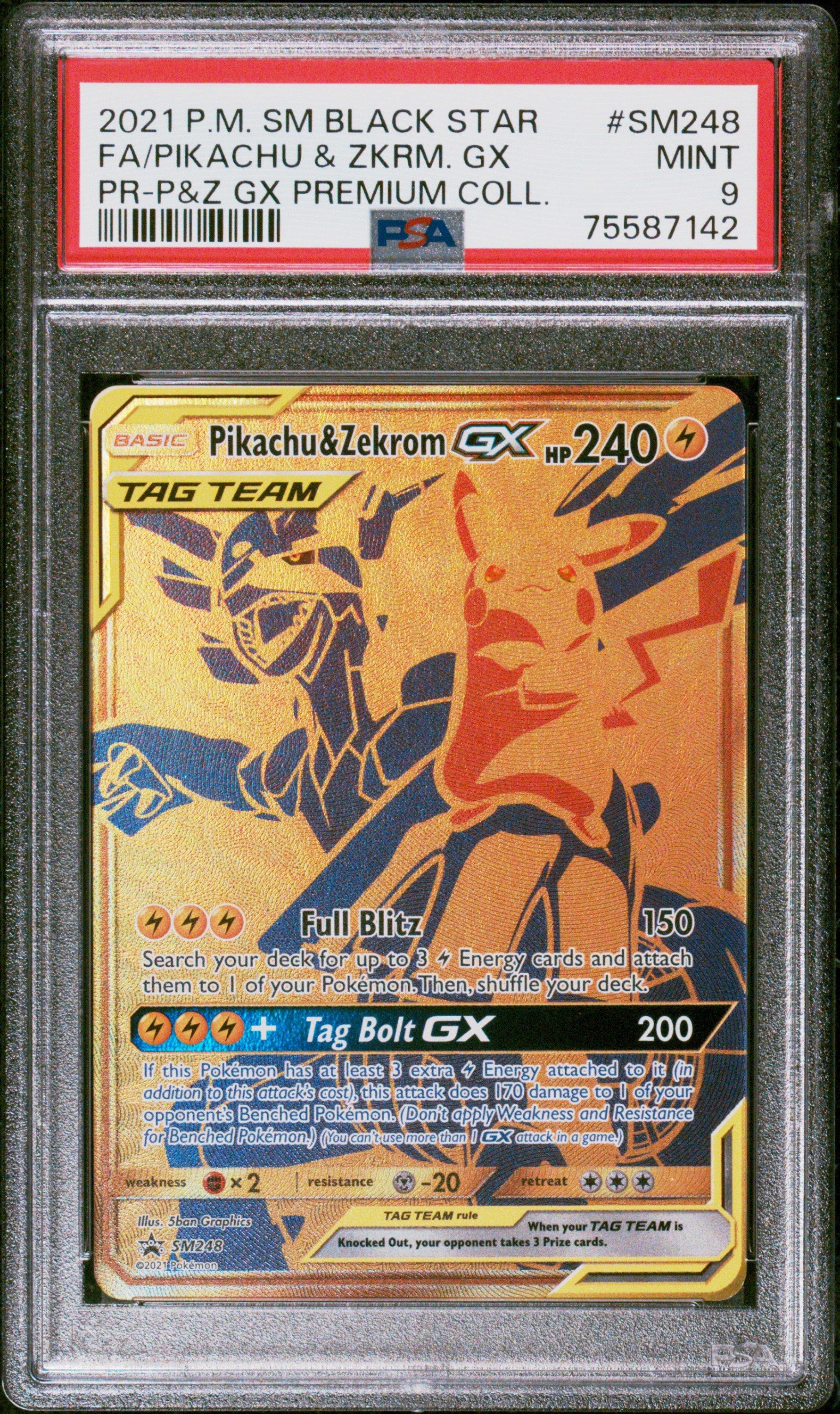 2021 Pokemon Sm Black Star Promo Sm248 Full Art/pikachu & Zekrom
