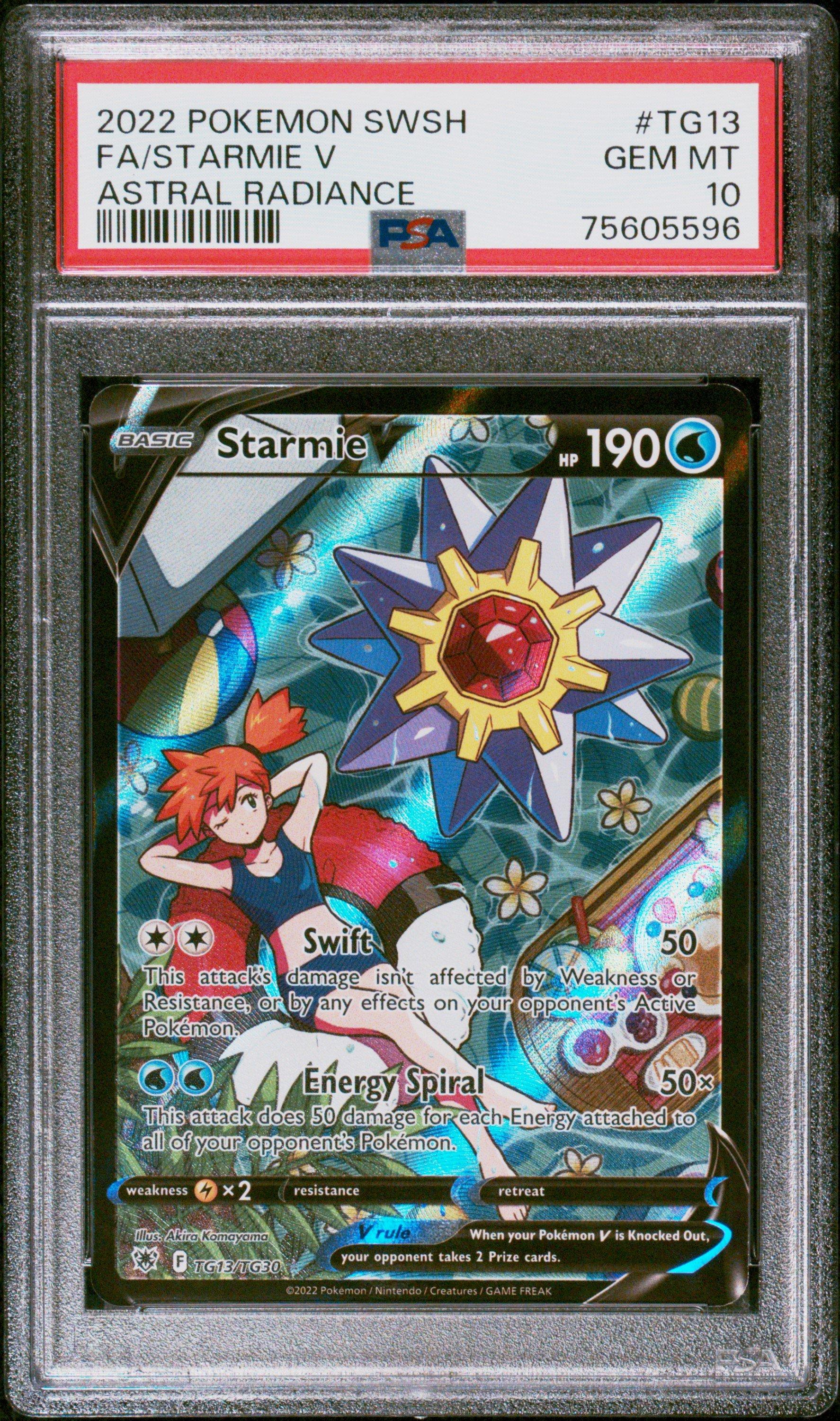2022 Pokemon Sword & Shield Astral Radiance Tg13 Full Art/starmie