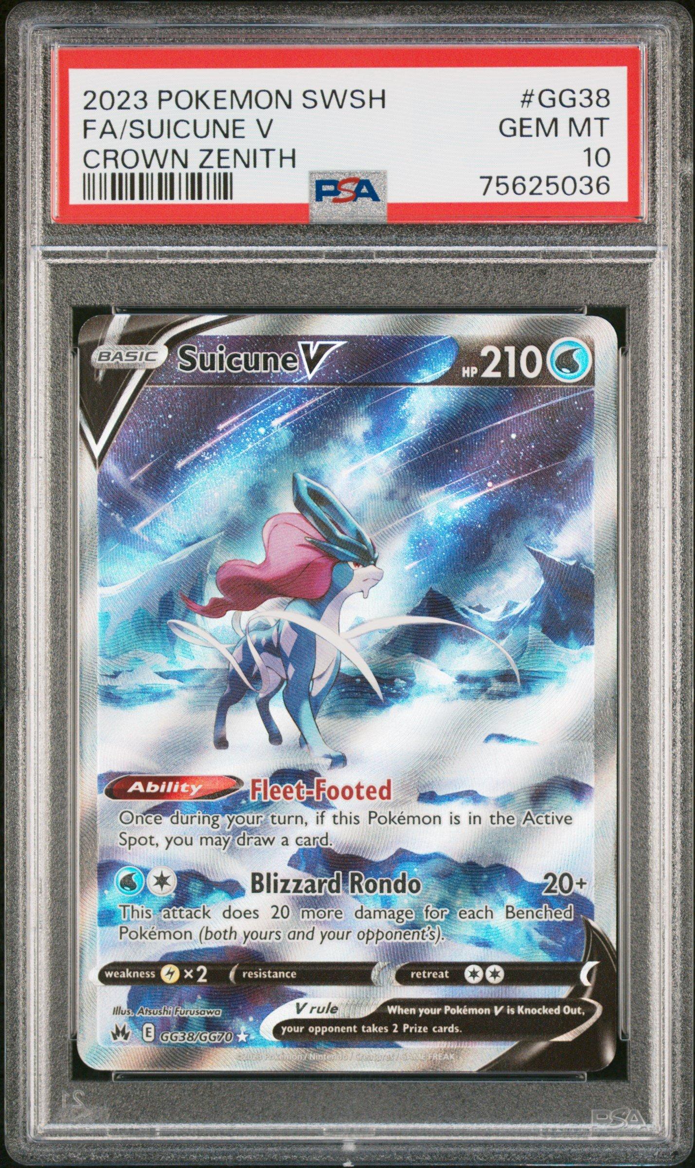 2023 Pokemon Sword And Shield Crown Zenith Gg38 Full Art/suicune V