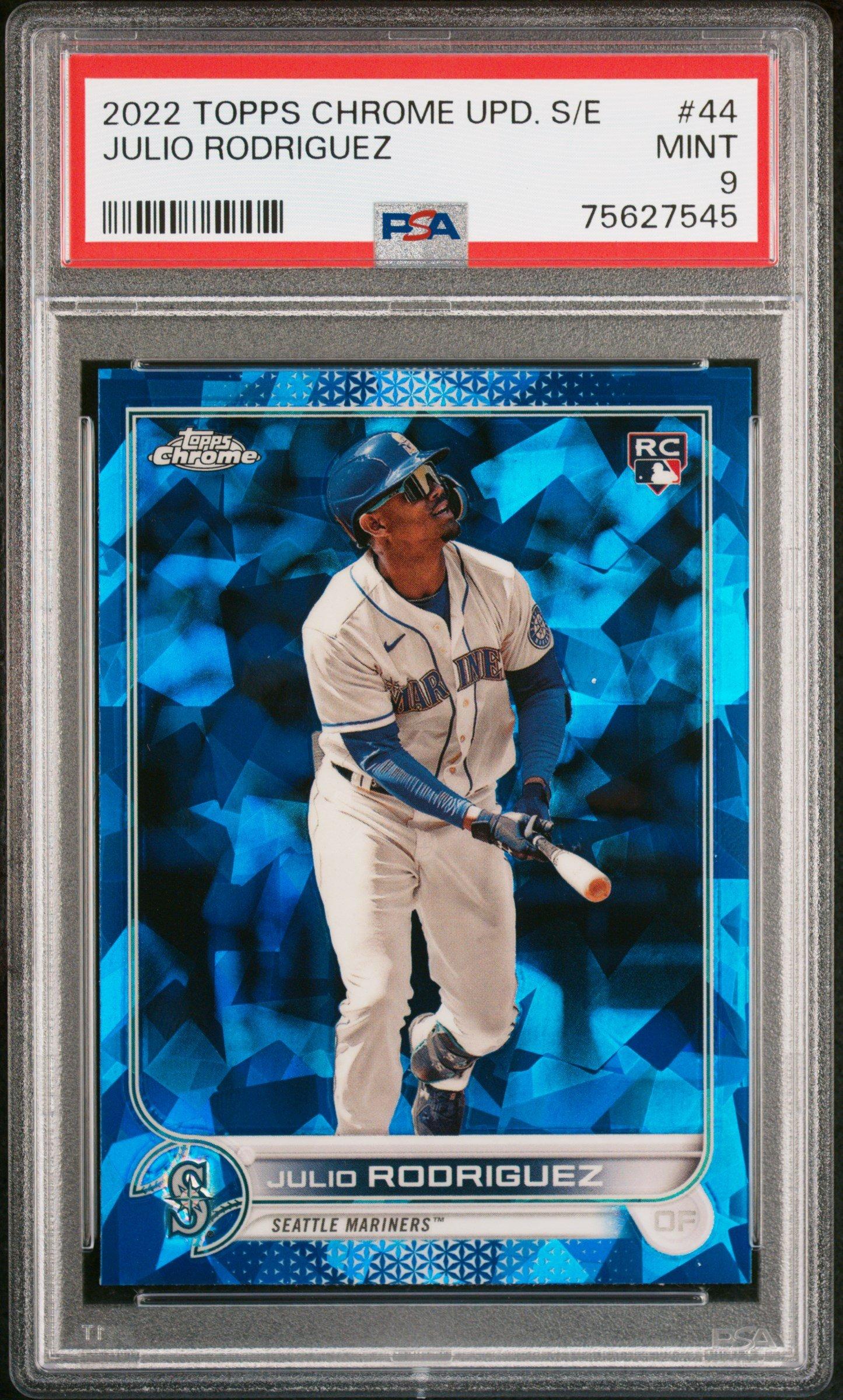 2022 Topps Chrome Update Sapphire Edition 44 Julio Rodriguez PSA 9