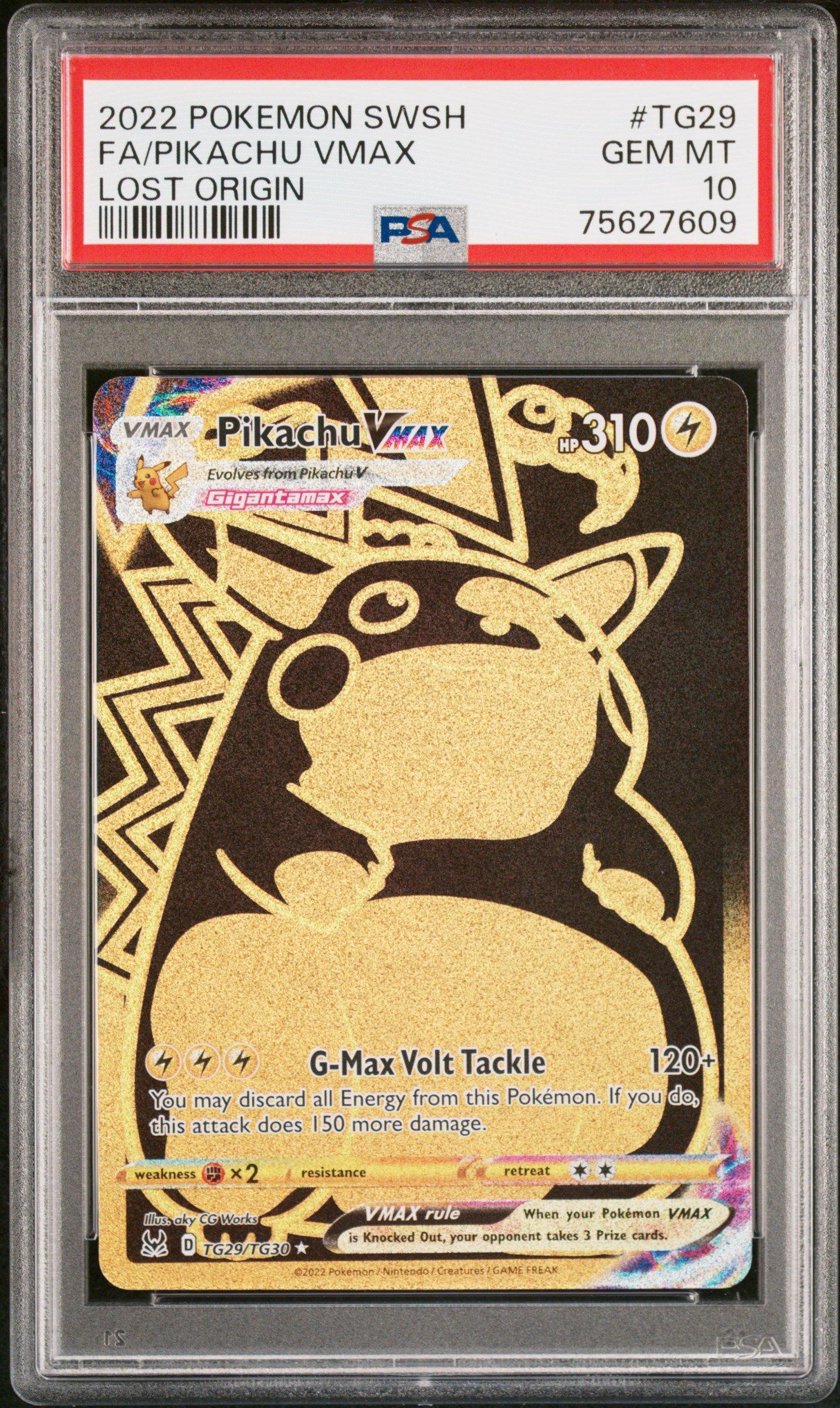 2022 Pokemon Sword & Shield Lost Origin Tg29 Full Art/pikachu Vmax