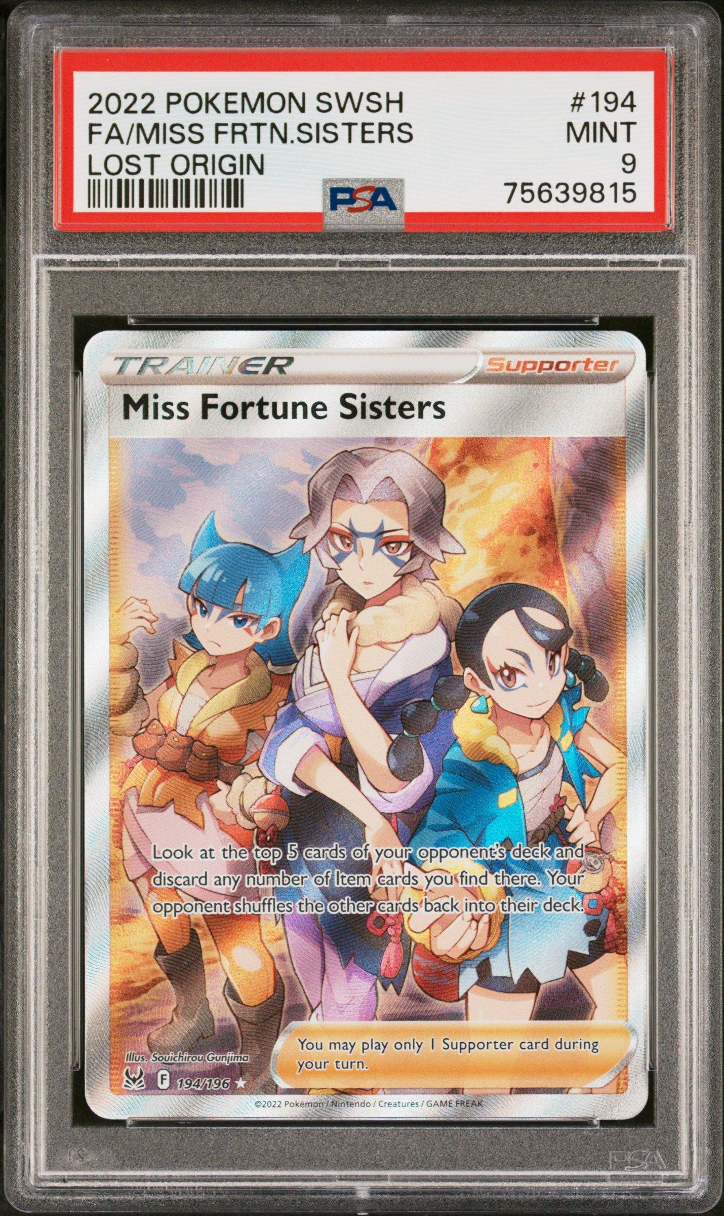 2022 Pokemon Sword & Shield Lost Origin 194 Fa/miss Frtn.sisters PSA 9