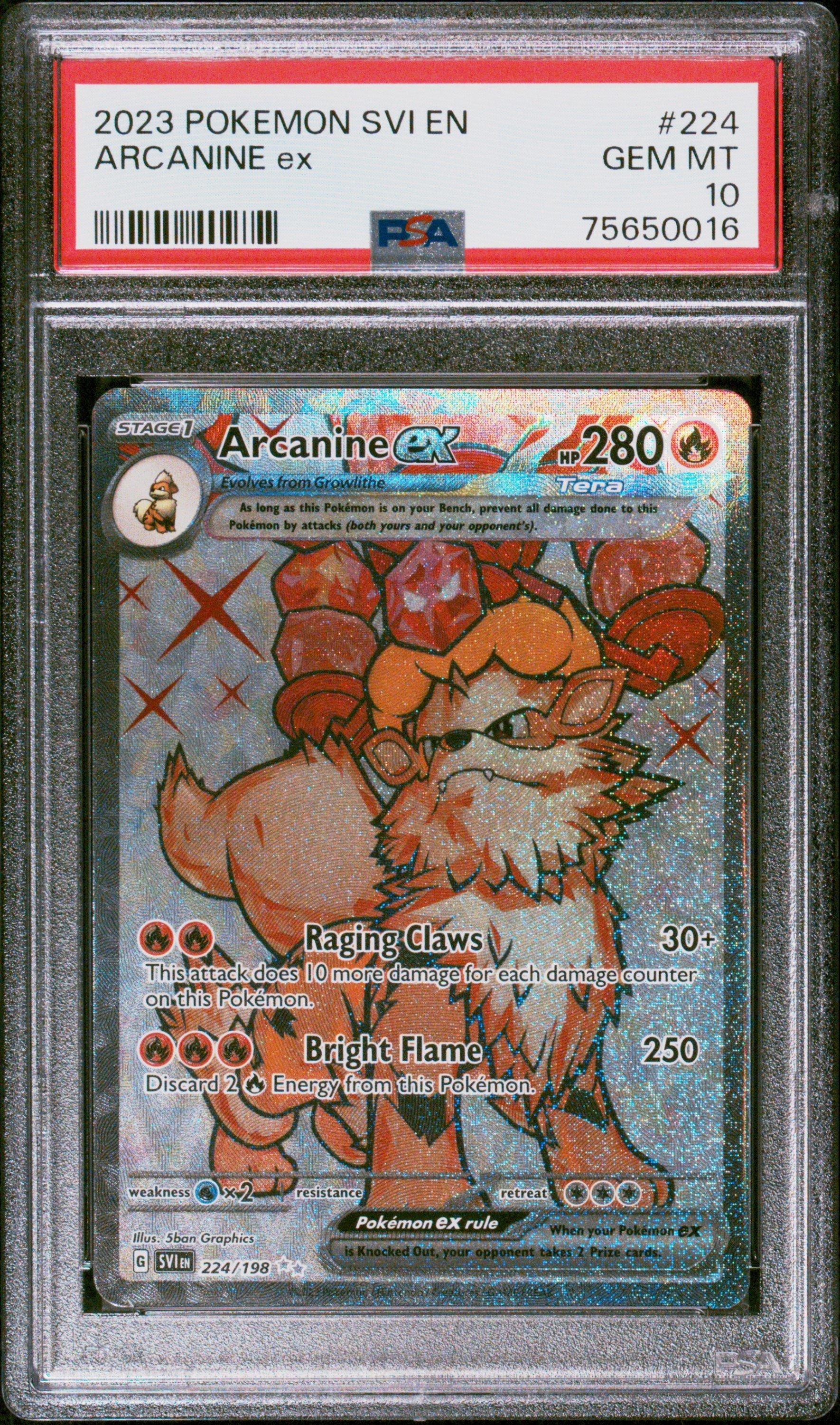 2023 Pokemon Svi En-scarlet & Violet 224 Arcanine Ex Ultra Rare