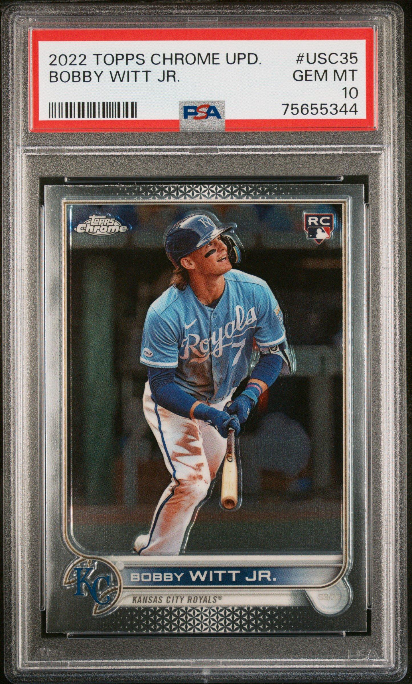 2022 Topps Chrome Update Usc35 Bobby Witt Jr. PSA 10 Graded Card 