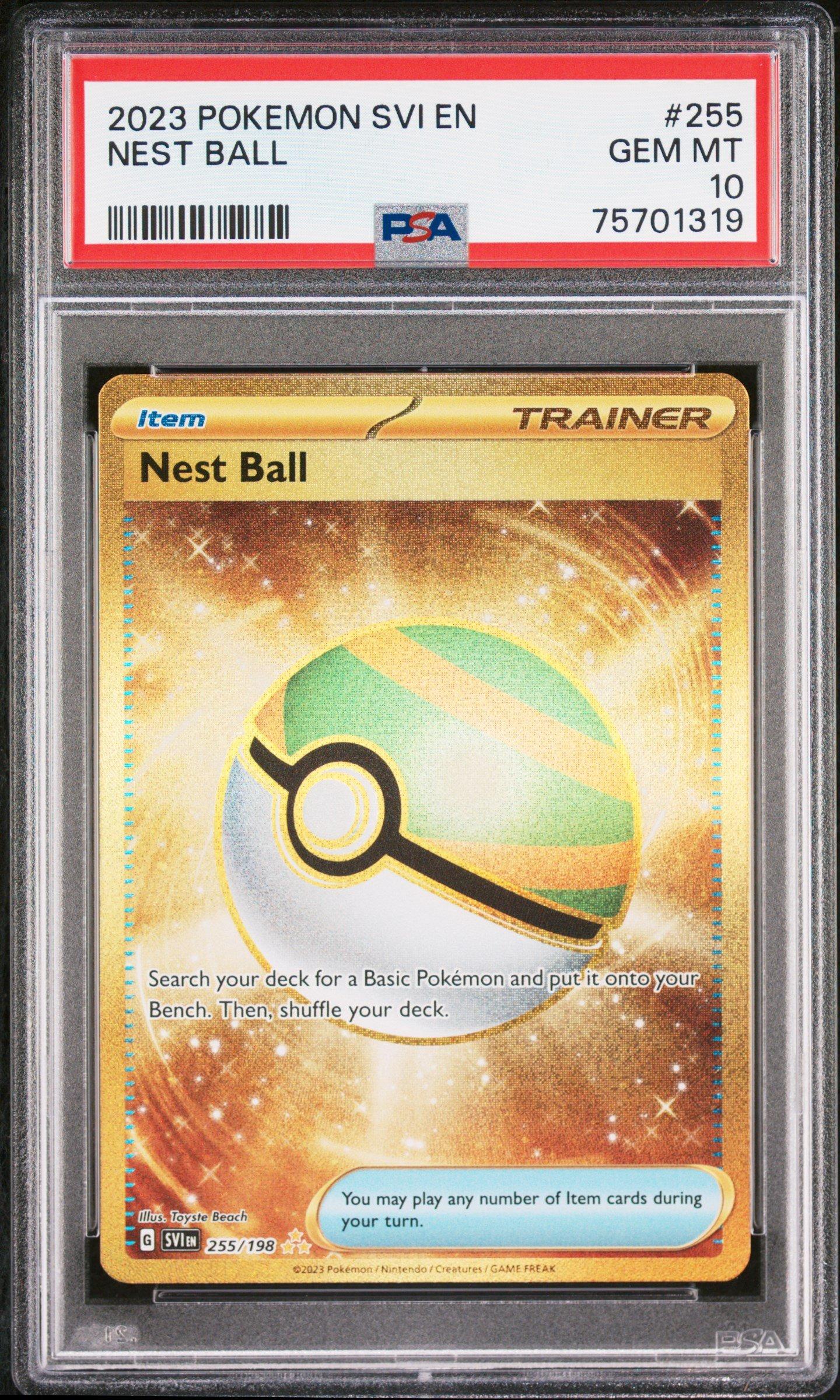 2023 Pokemon Svi En-scarlet & Violet 255 Nest Ball Hyper Rare PSA 10 Graded  Card | GameStop