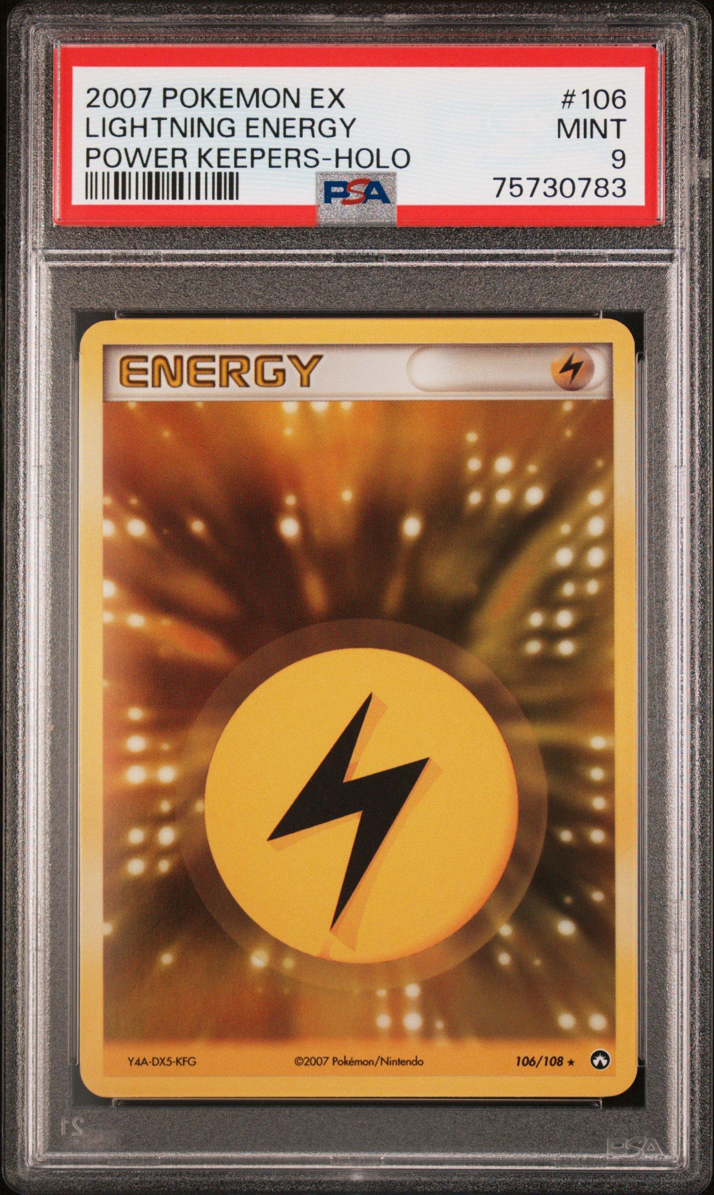 2007 Pokemon Ex Power Keepers 106 Lightning Energy-holo PSA 9