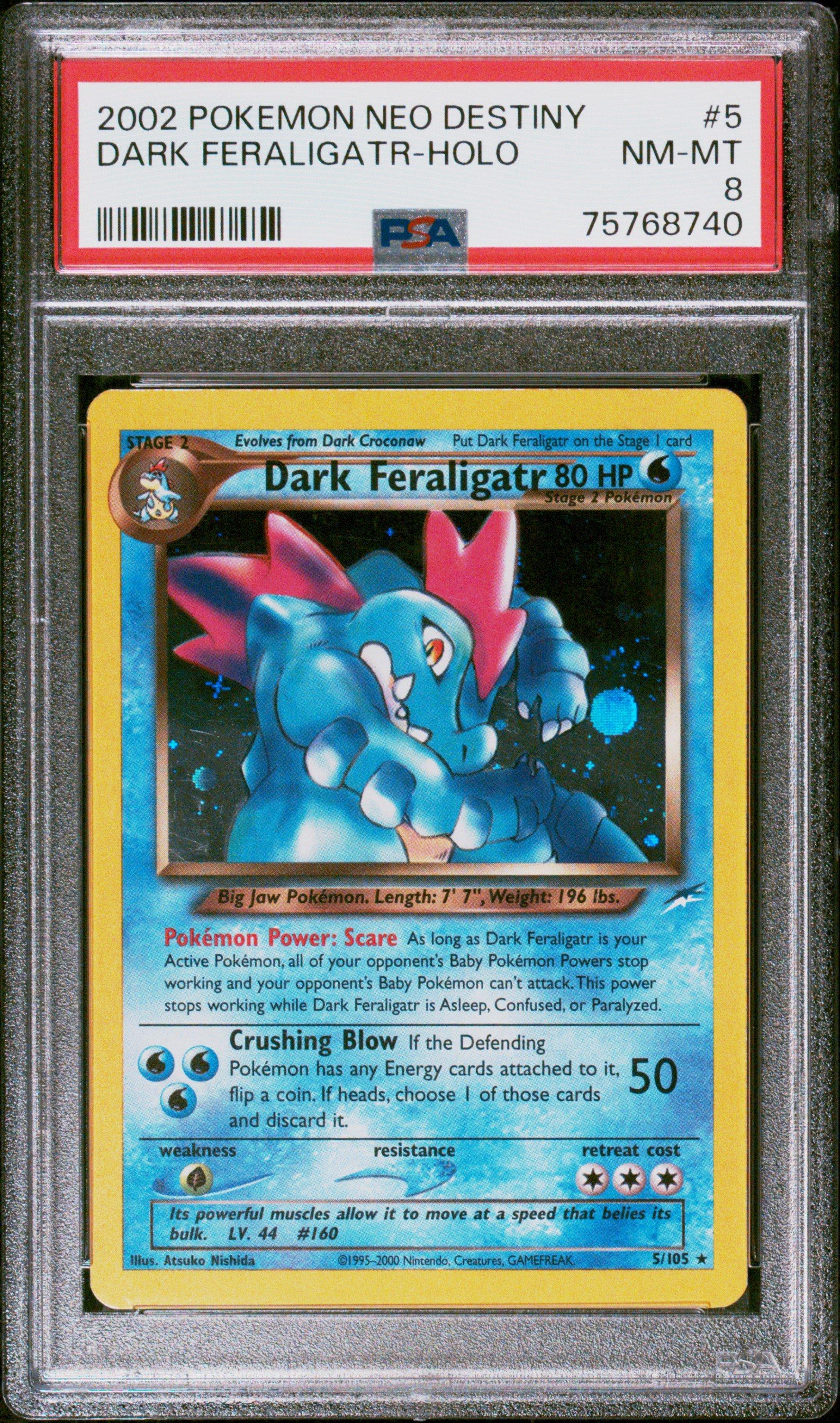 2002 Pokemon Neo Destiny 5 Dark Feraligatr-holo PSA 8 Graded Card | GameStop