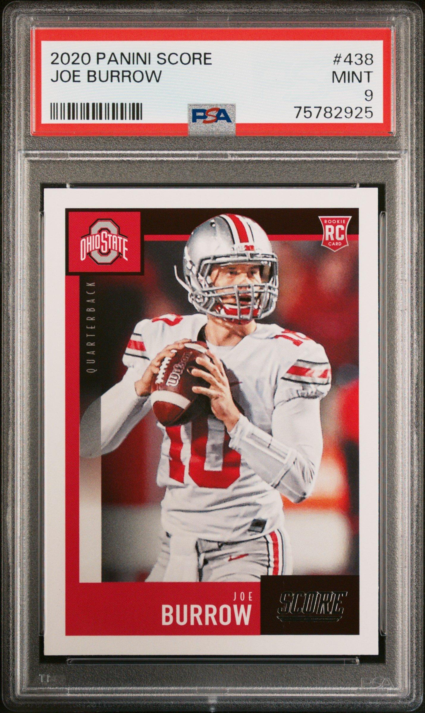 2020 Panini Score 438 Joe Burrow PSA 9