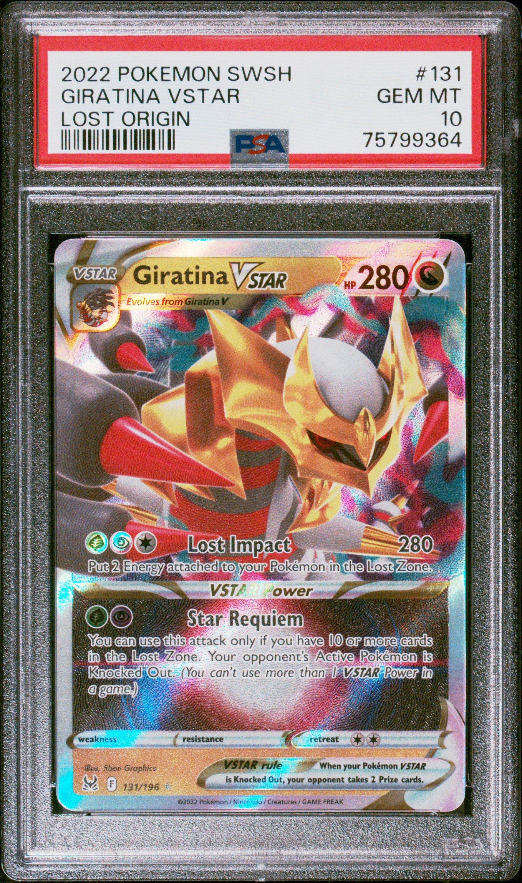 2022 Pokemon Sword & Shield Lost Origin 131 Giratina Vstar PSA 10