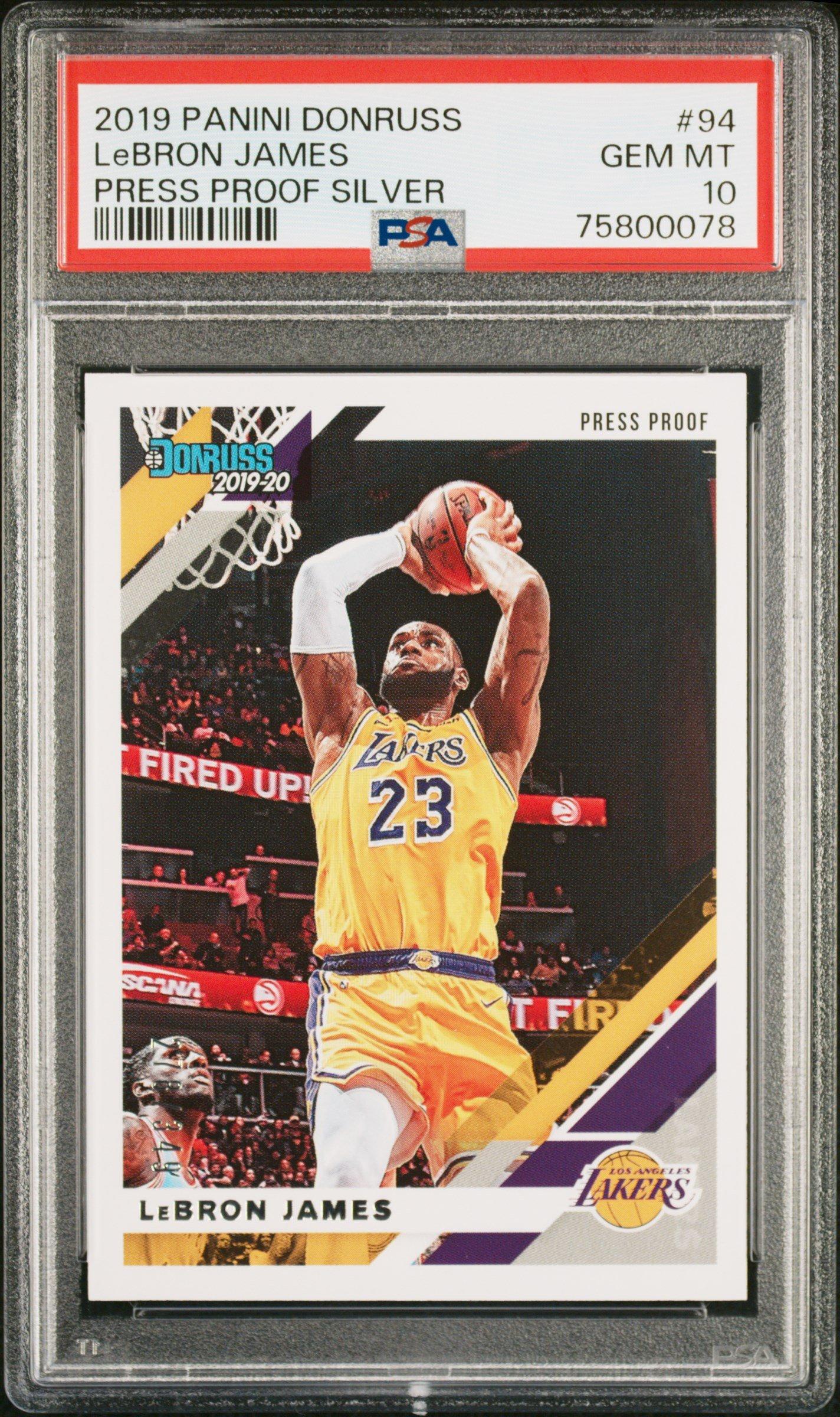 2019 Panini Donruss 94 Lebron James Press Proof Silver PSA 10