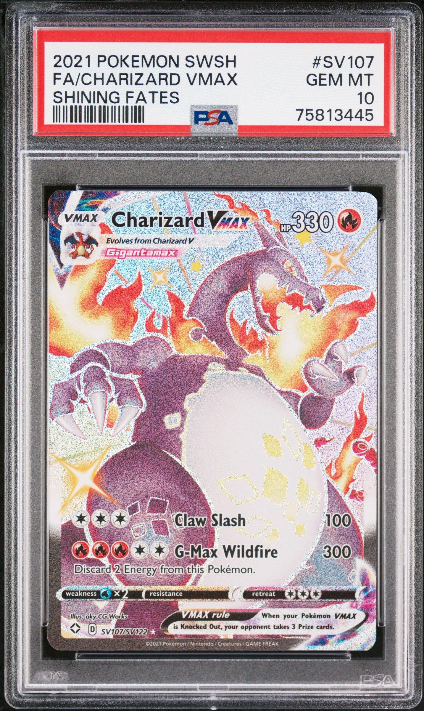 2021 Pokemon Sword & Shield Shining Fates Sv107 Full Art/charizard