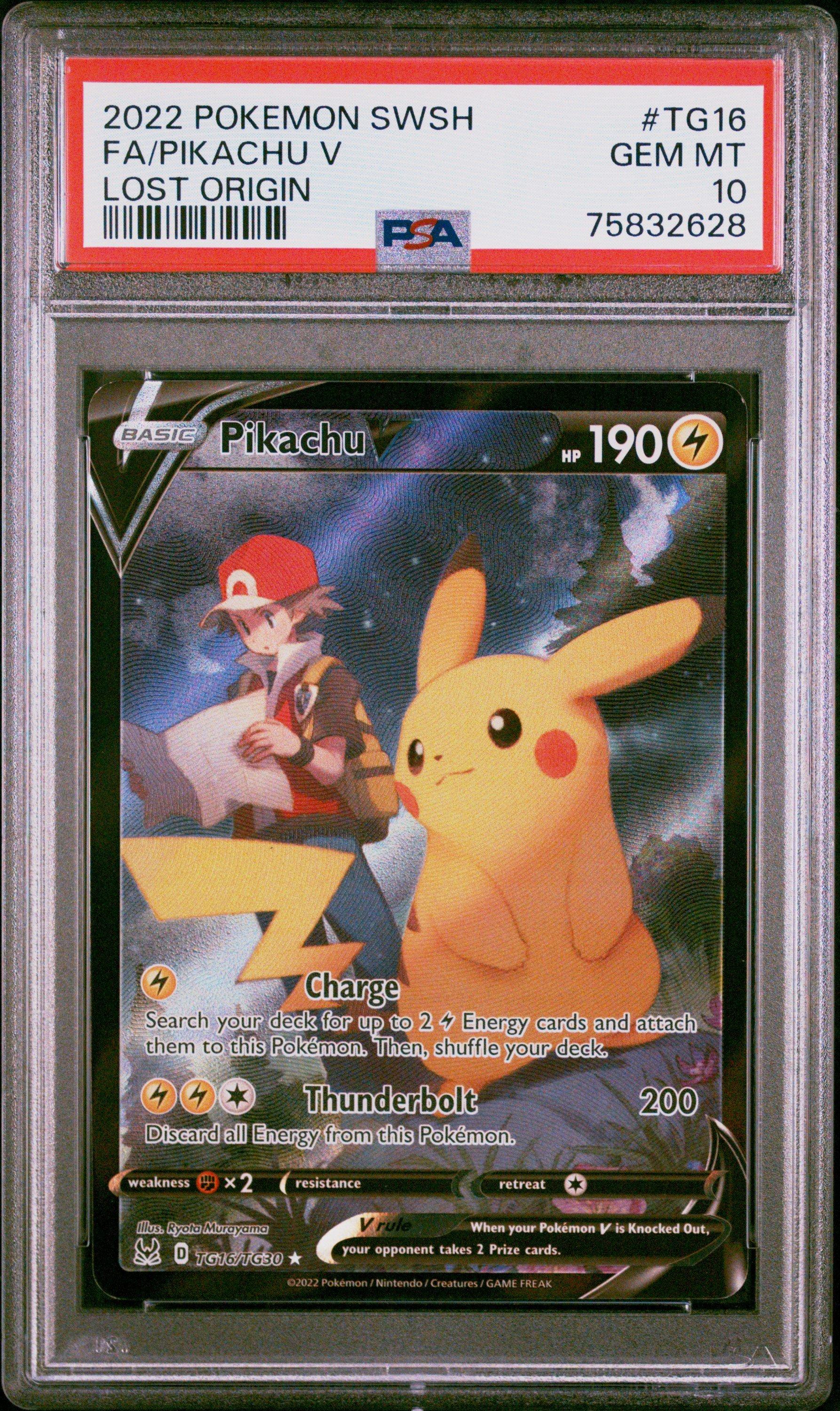 2022 Pokemon Sword & Shield Lost Origin Tg16 Full Art/pikachu V
