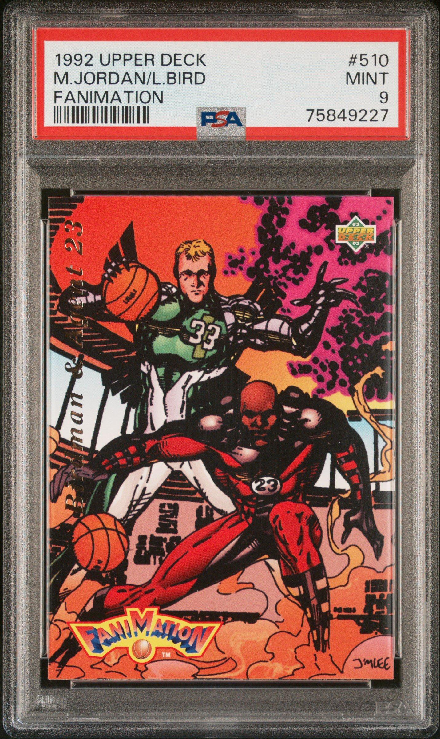 1992 Upper Deck 510 Michael Jordan/larry Bird Fanimation PSA 9