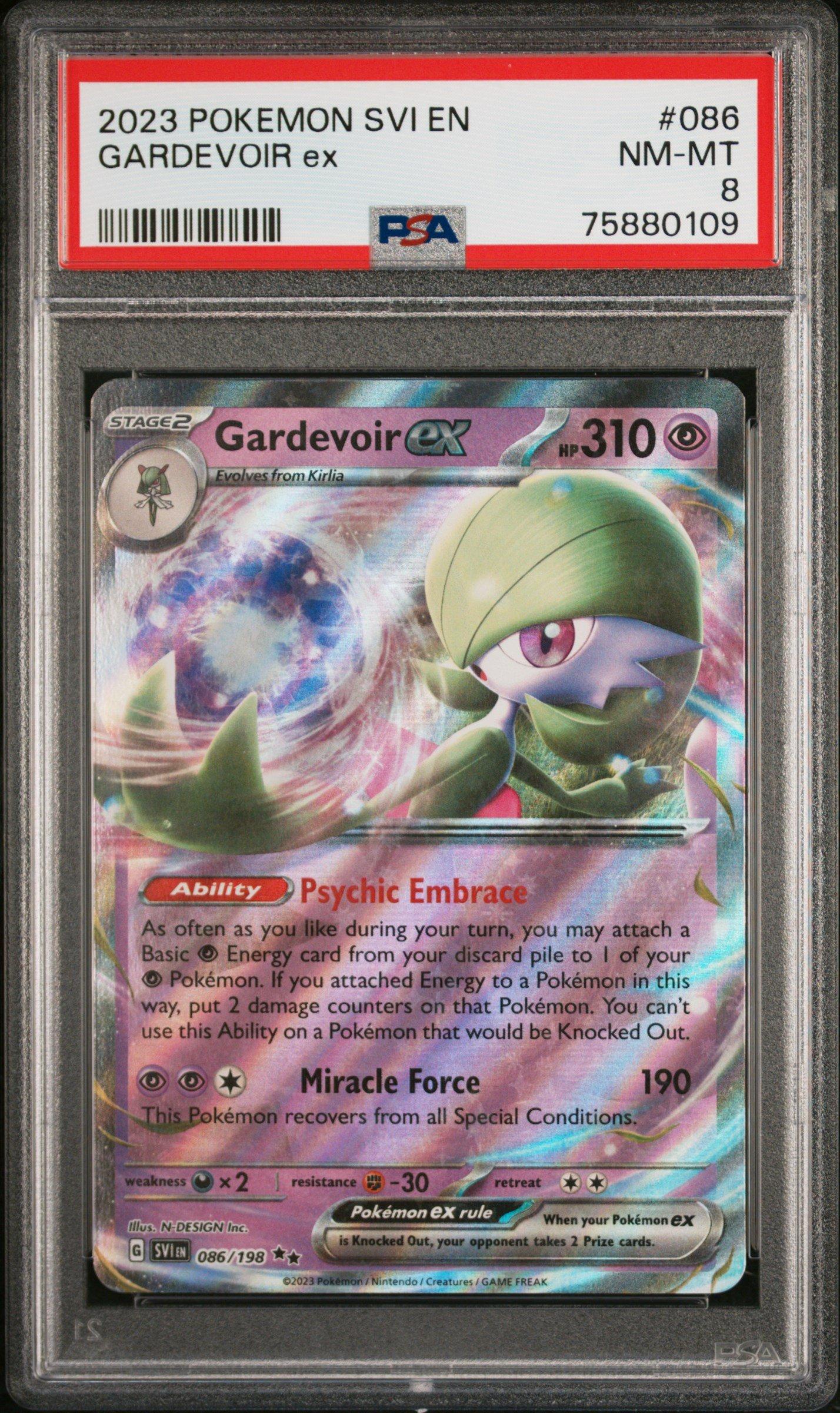 2023 Pokemon Svi En-scarlet & Violet 086 Gardevoir Ex PSA 8 Graded