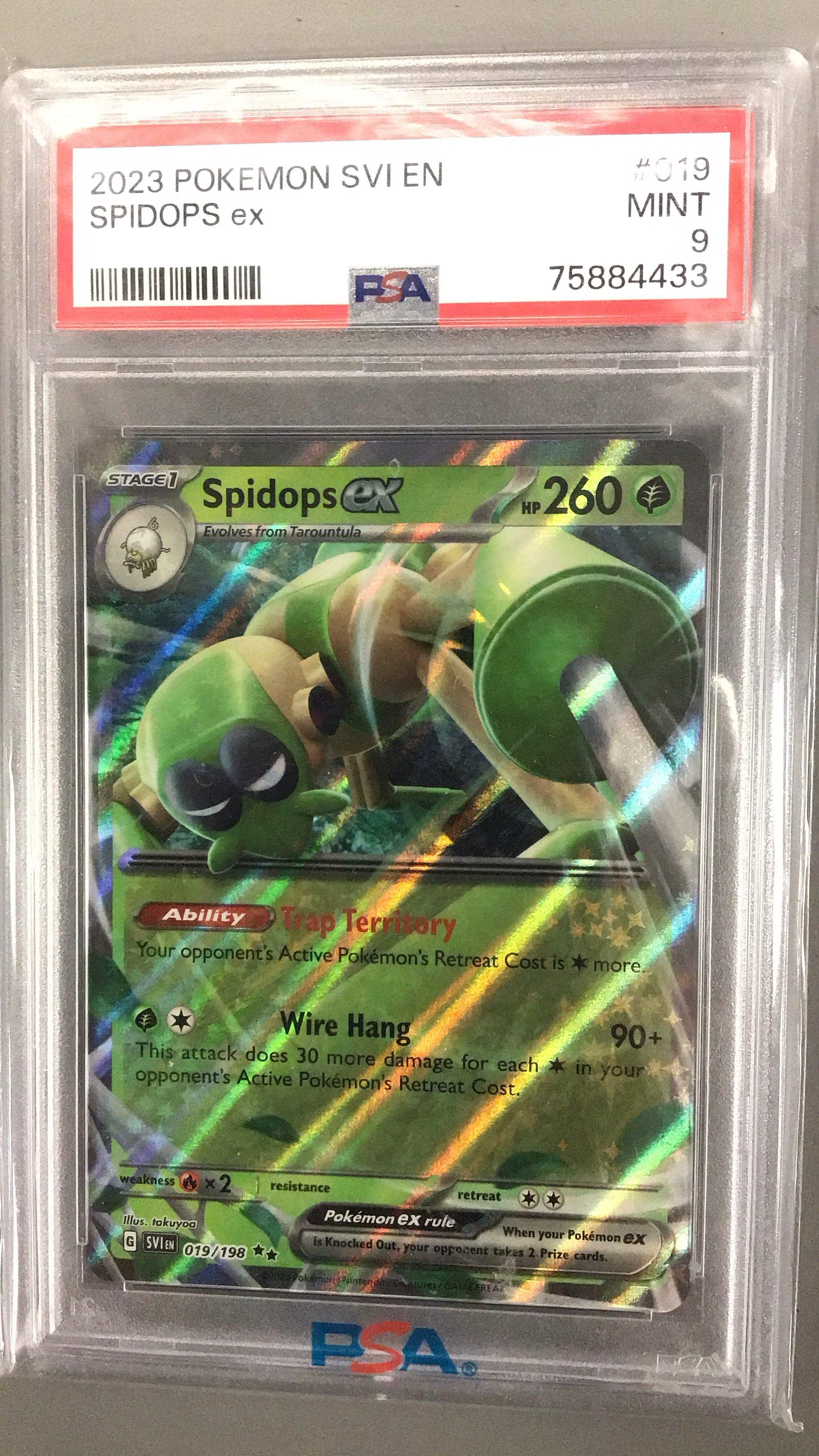 2023 Pokemon Svi En-scarlet & Violet 019 Spidops Ex PSA 9 Graded