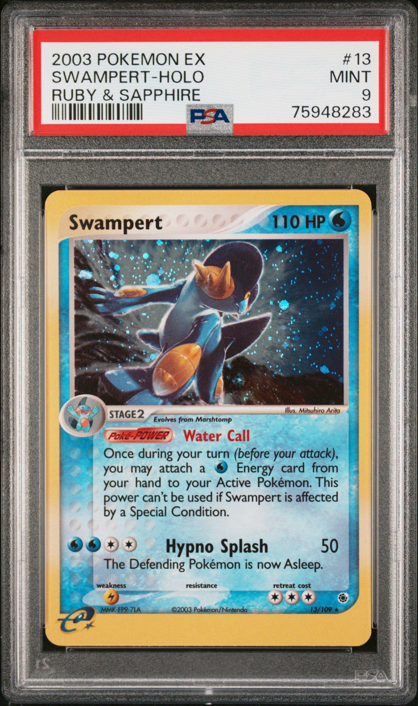 2003 Pokemon Ex Ruby & Sapphire 13 Swampert-holo PSA