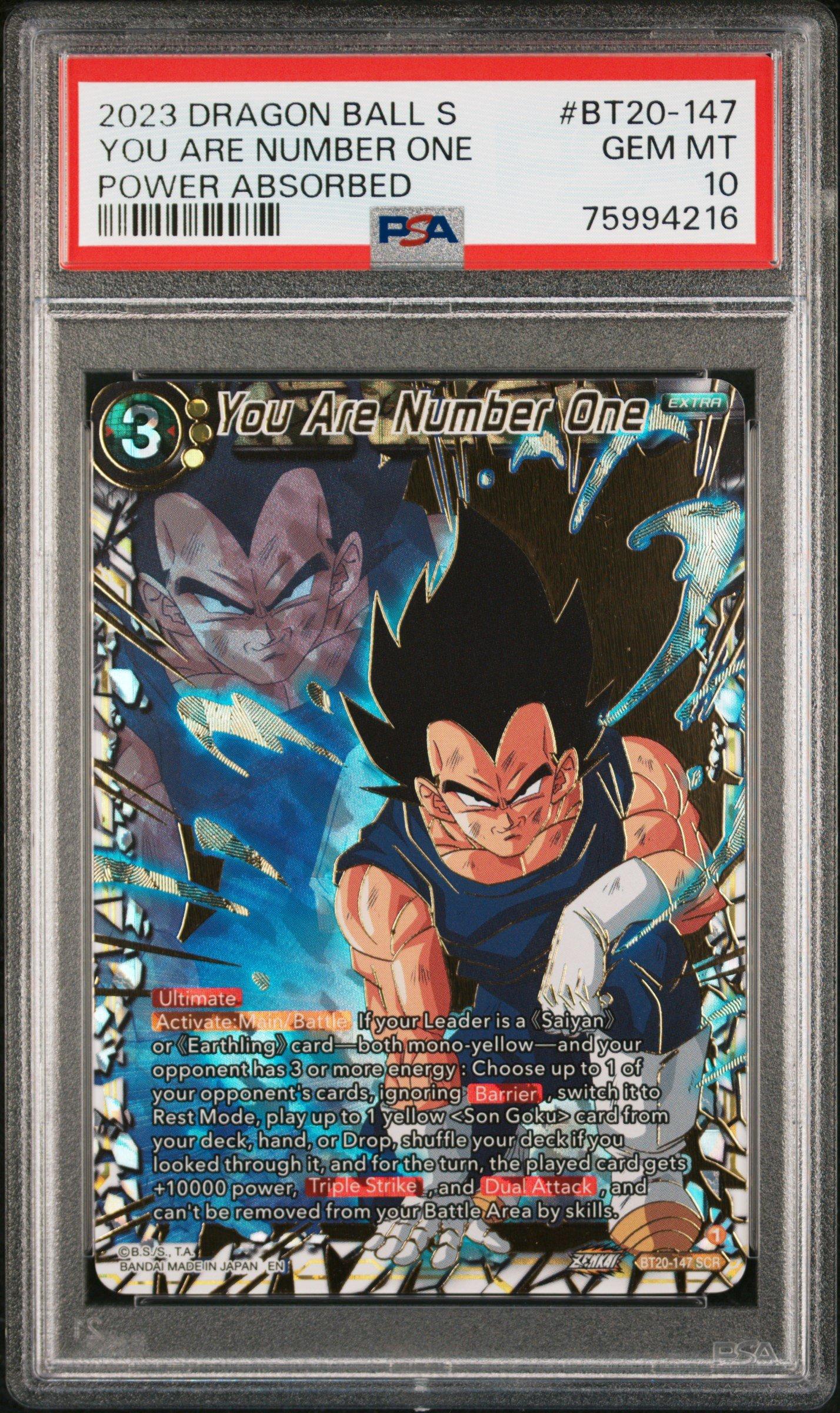 2023 Dragon Ball Super Card Game Series 20 Power Absorbed Bt20-147 You Are Number One Secret Rare PSA 10
