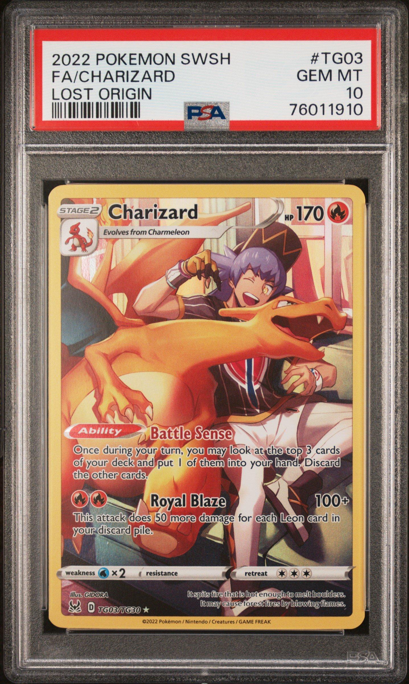 2022 Pokemon Sword & Shield Lost Origin Tg03 Full Art/charizard
