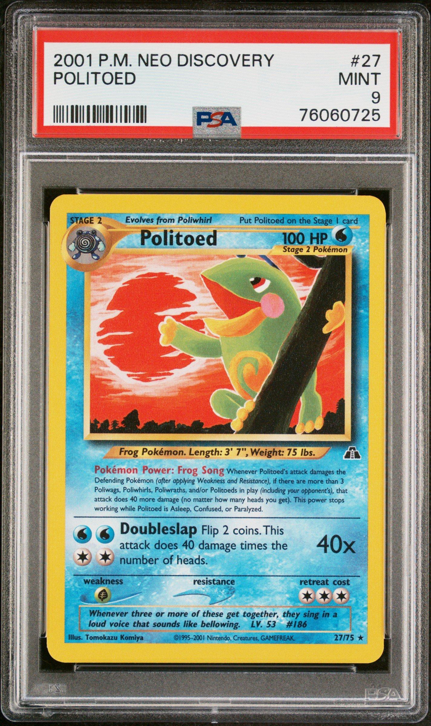 2001 Pokemon Neo Discovery 27 Politoed PSA 9
