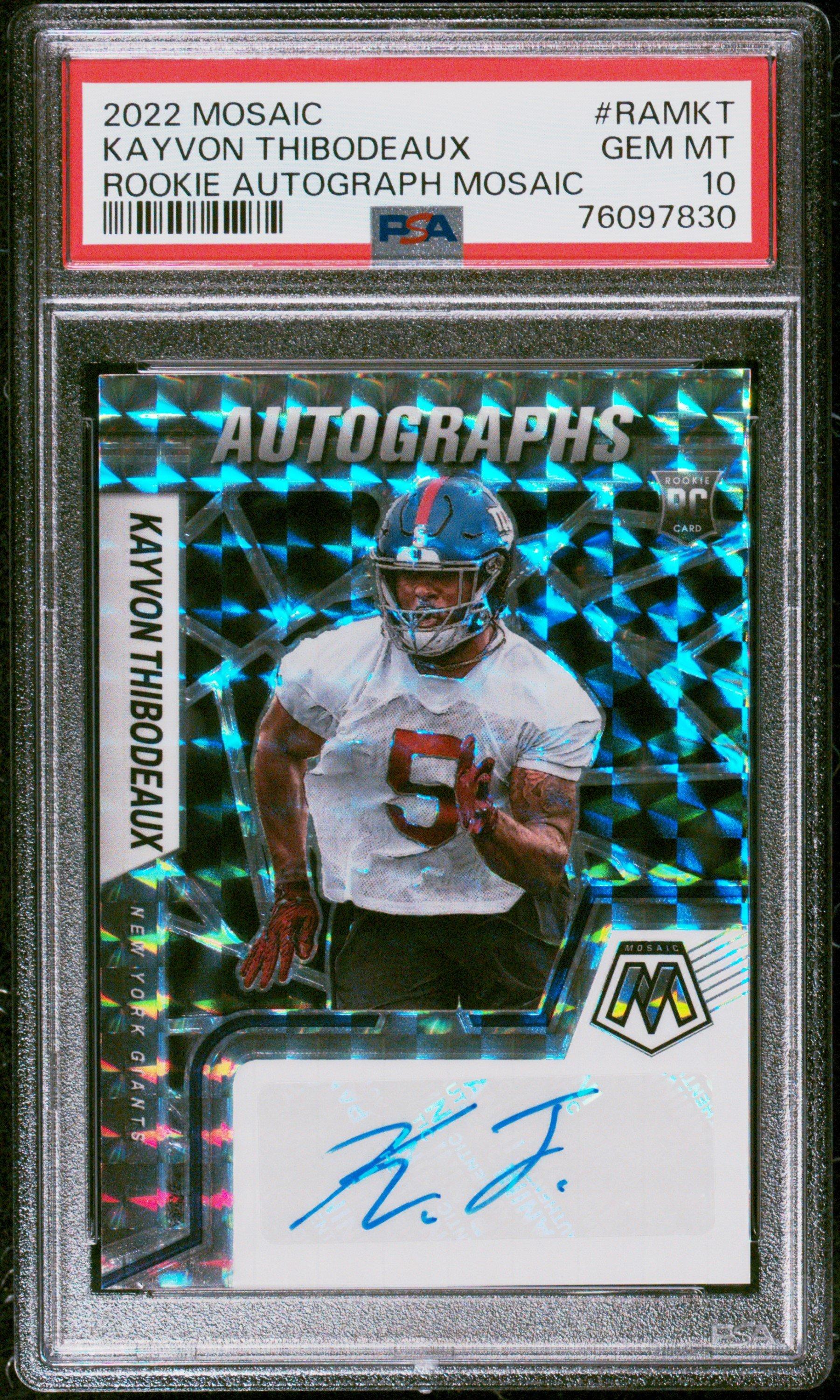 2022 Panini Mosaic Rookie Autograph Mosaic Ramkt Kayvon Thibodeaux