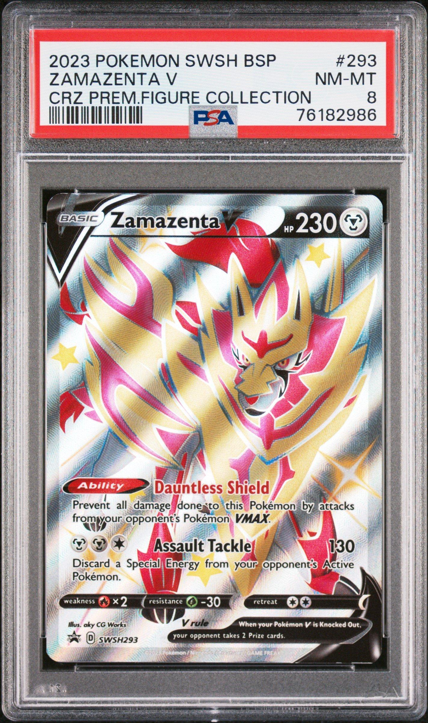 2023 Pokemon Swsh Black Star Promo 293 Zamazenta V Crown Zenith Premium Figure Collection PSA