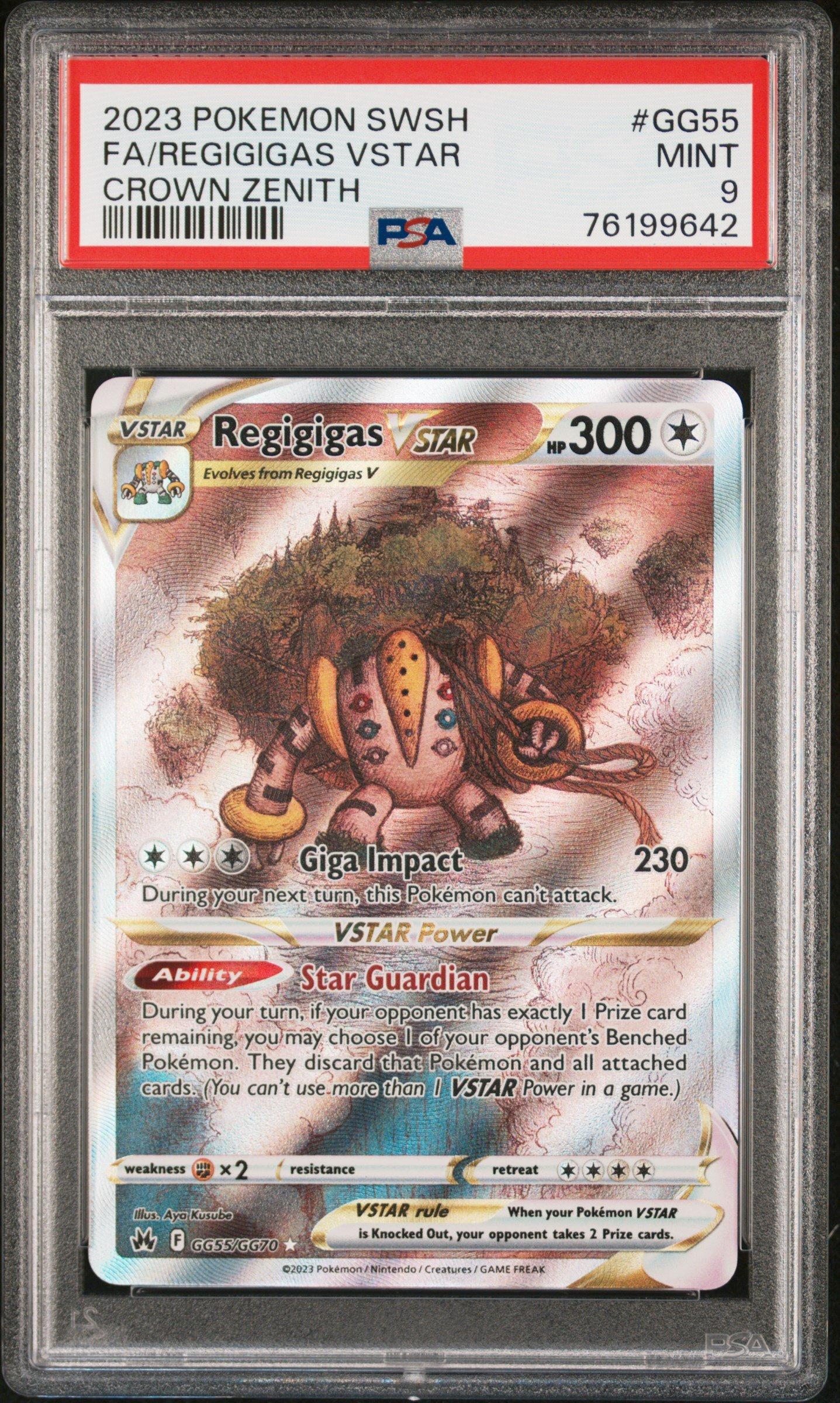 2023 Pokemon Sword And Shield Crown Zenith Gg55 Full Art/regigigas Vstar PSA 9