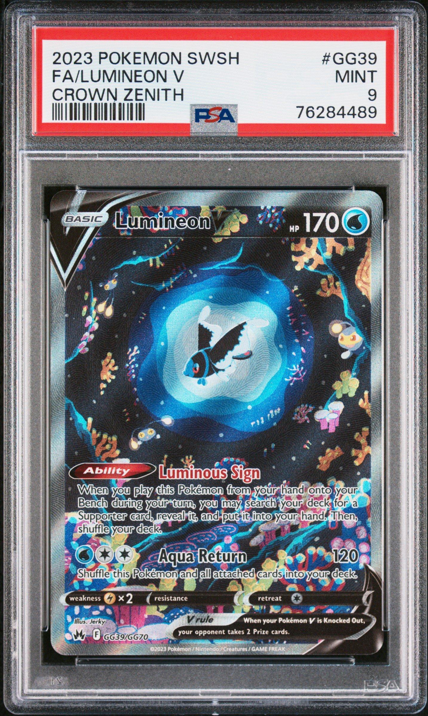 2023 Pokemon Sword And Shield Crown Zenith Gg39 Full Art/lumineon
