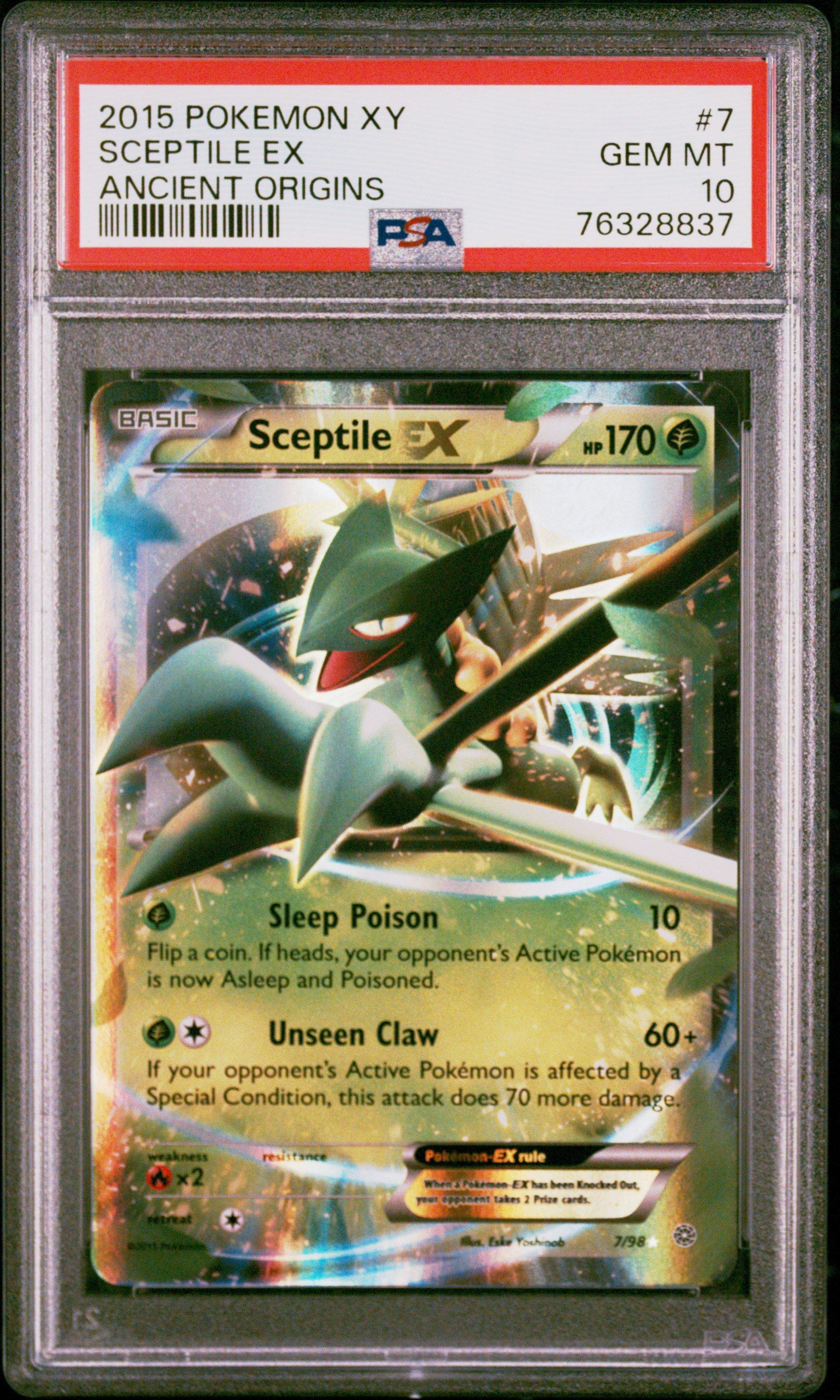 2015 Pokemon Xy Ancient Origins 7 Sceptile Ex PSA 10 Graded Card