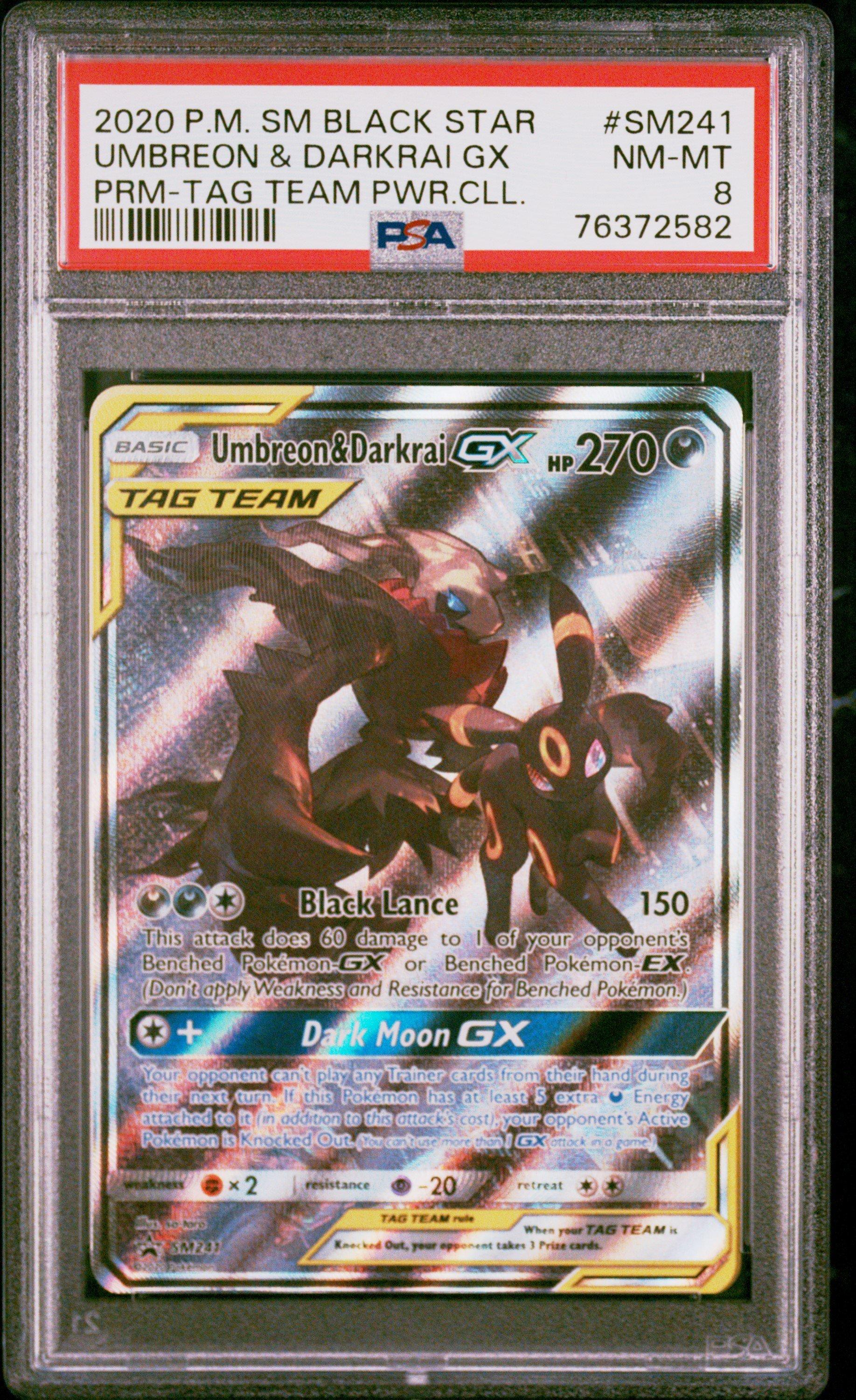 2020 Pokemon Sm Black Star Promo Sm241 Umbreon & Darkrai Gx Tag