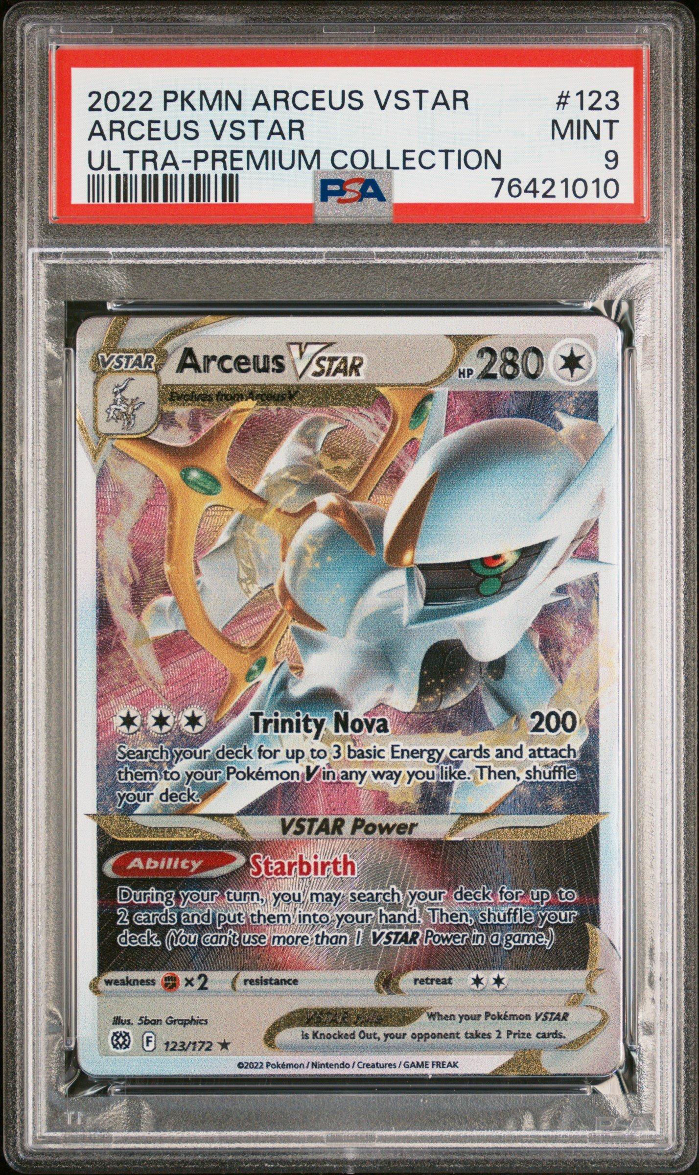 2022 Pokemon Arceus Vstar Ultrapremium Collection 123 Arceus Vstar PSA 9 GameStop