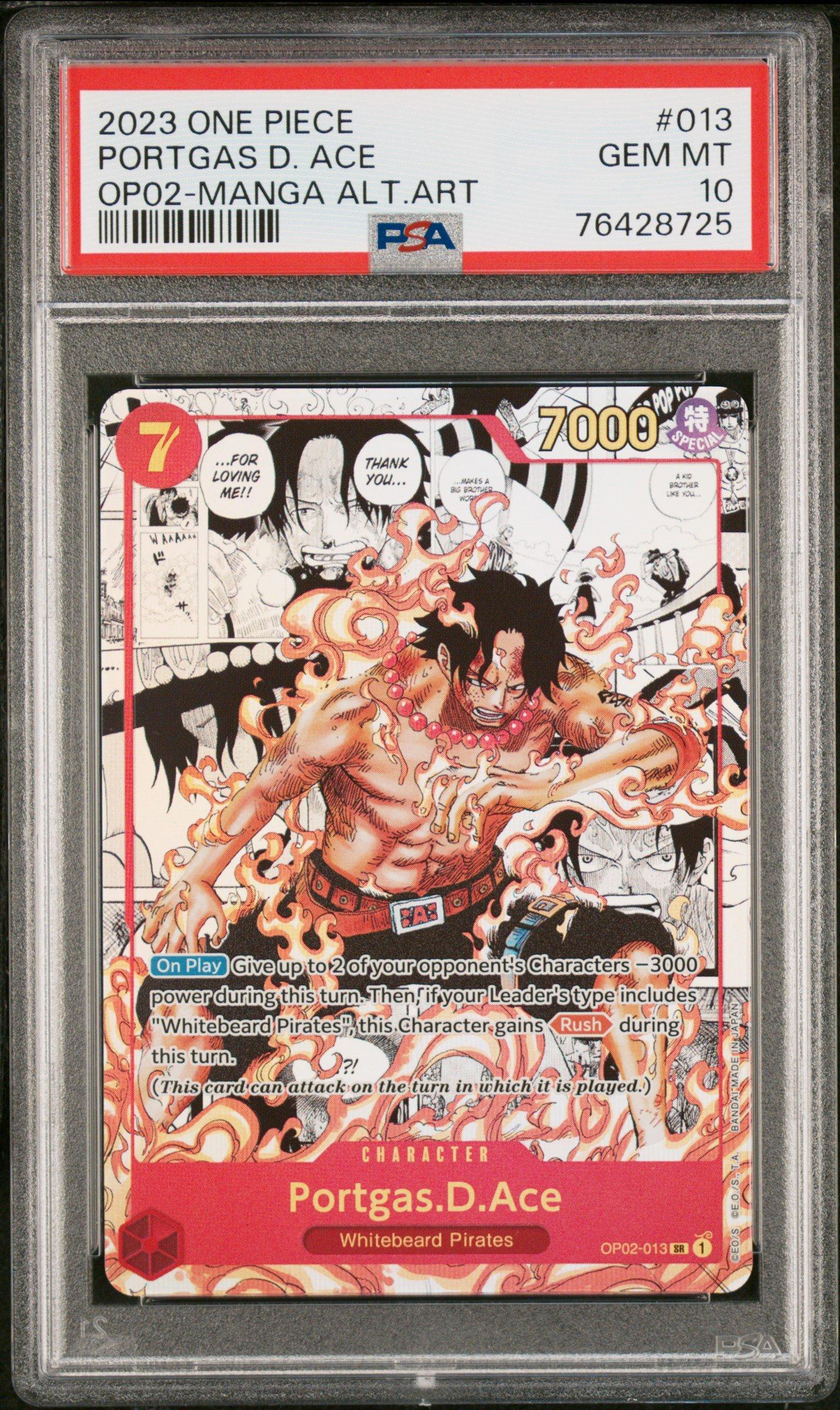ポートガス・D・エース ALT ART #013 2023 One Piece Paramount War 013 Portgas D. Ace Manga Alternate