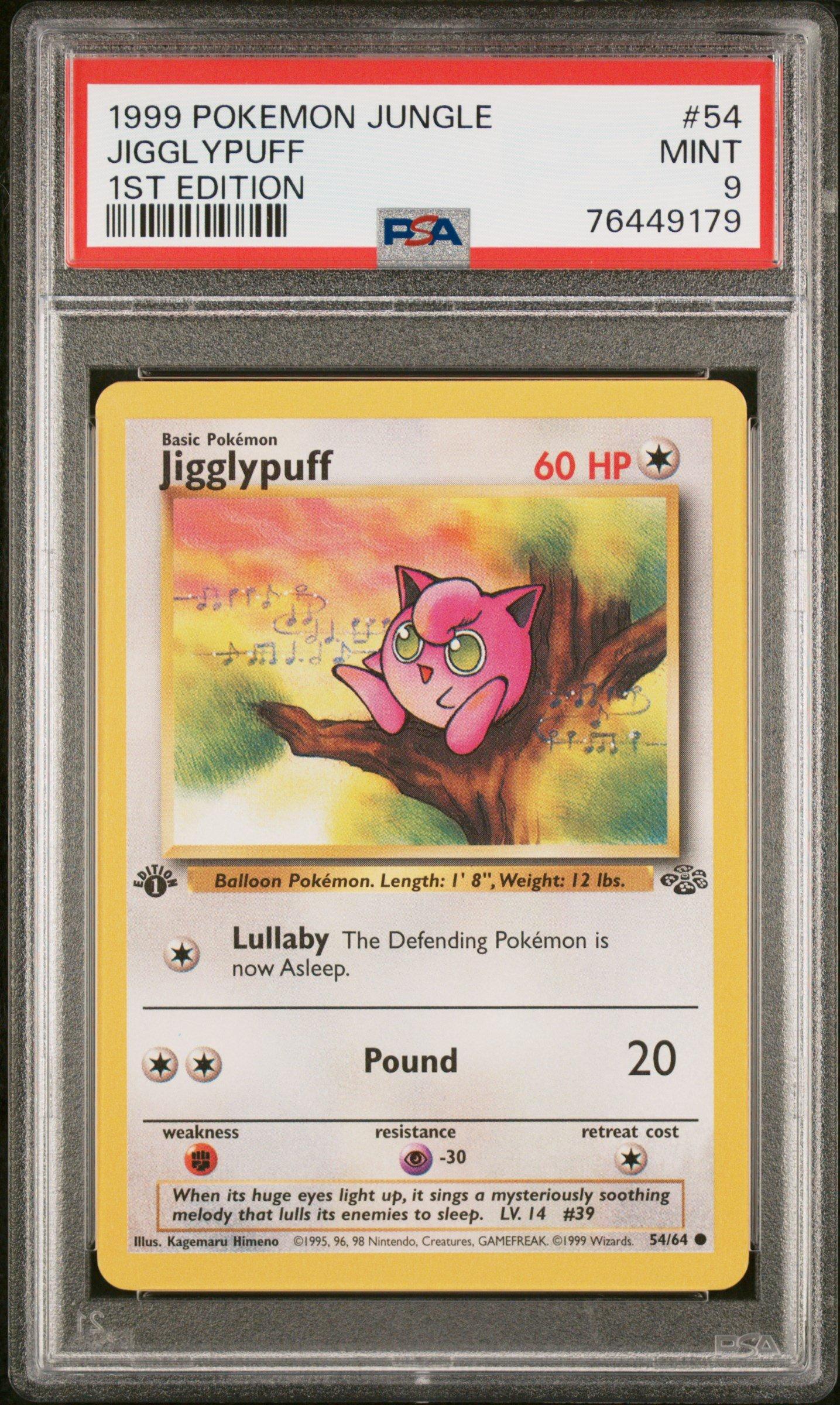 1999 Pokemon Jungle 54 Jigglypuff 1st Edition PSA 9 Graded Card | GameStop