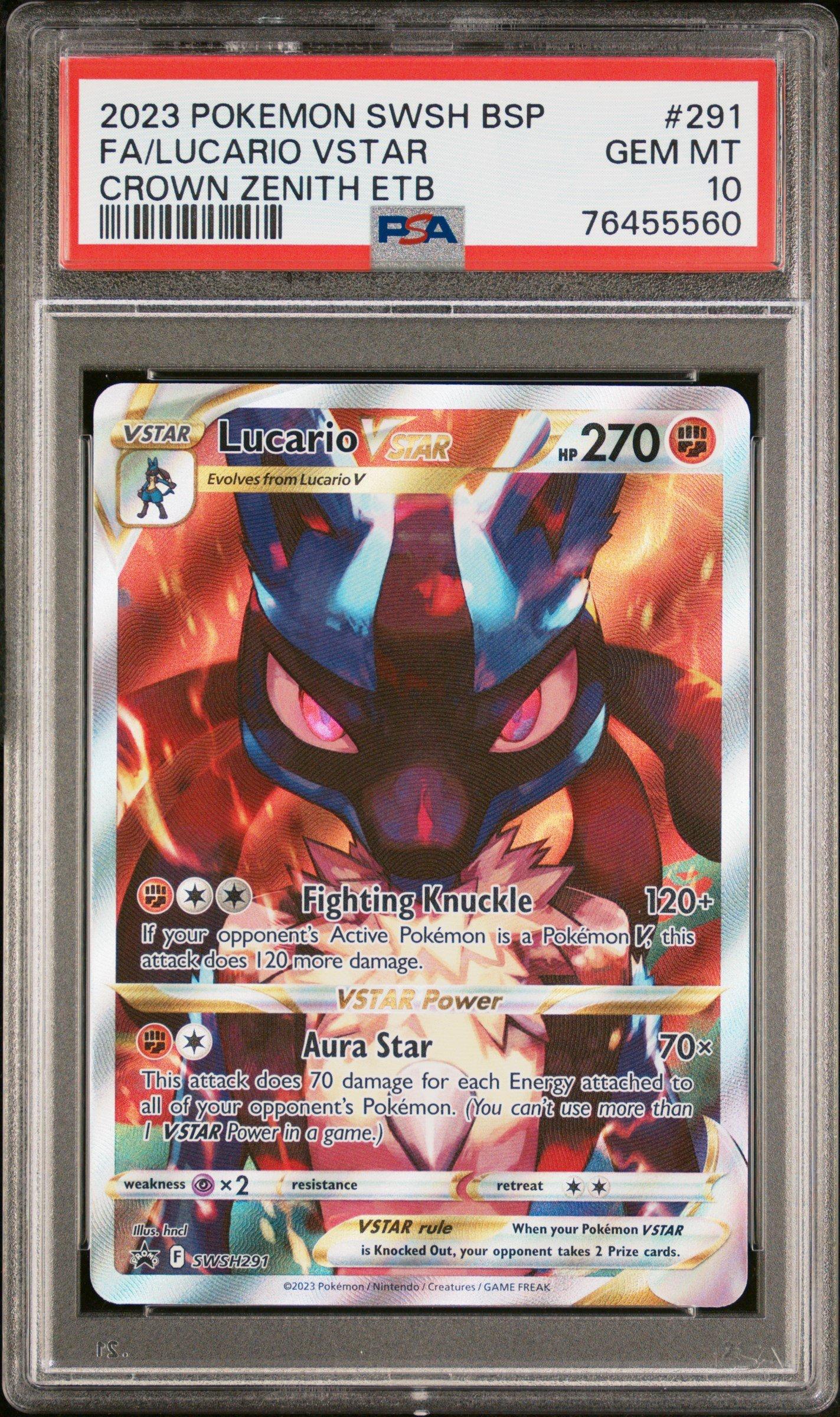 2023 Pokemon Swsh Black Star Promo 291 Full Art/lucario Vstar