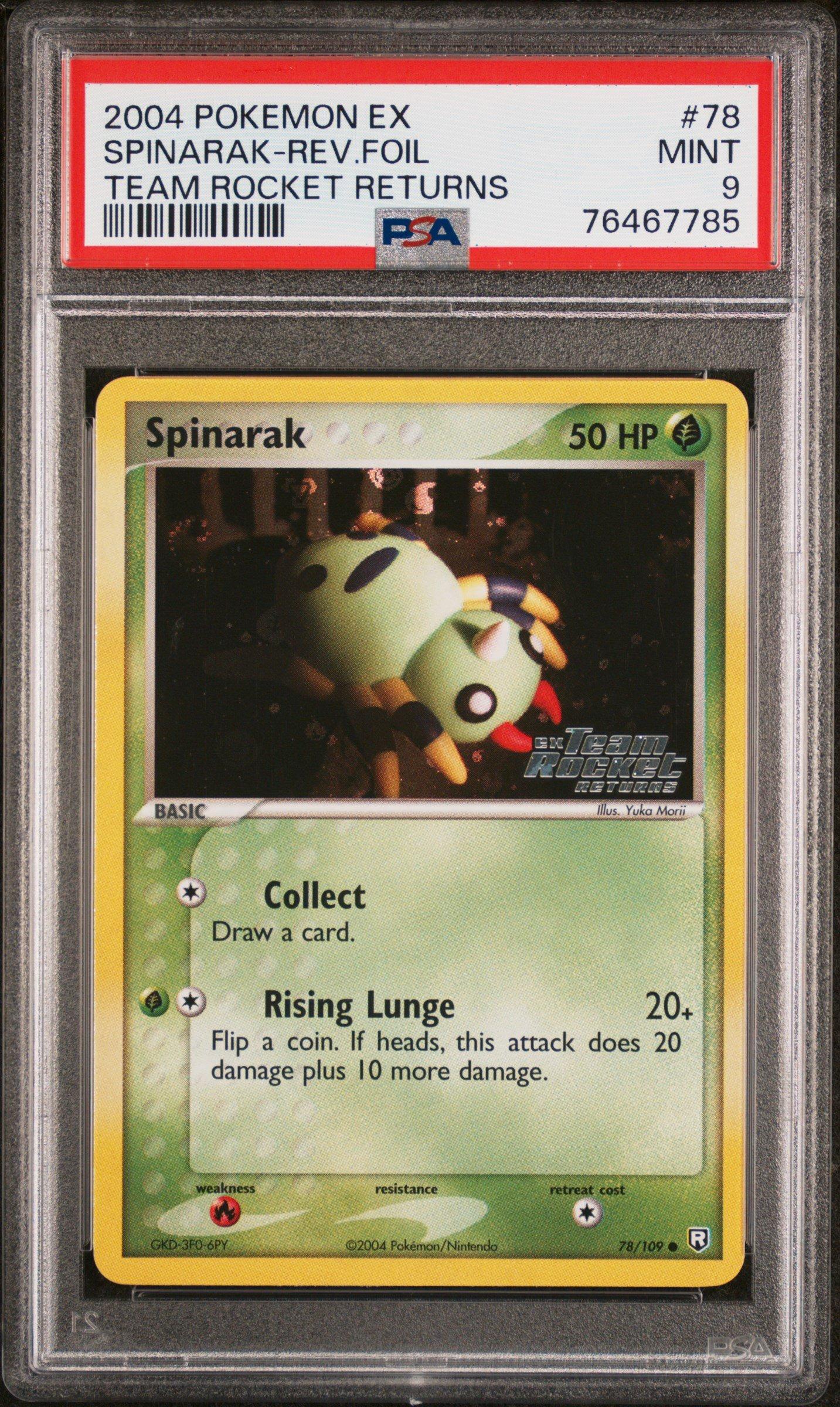 2004 Pokemon Ex Team Rocket Returns 78 Spinarak PSA 9 | GameStop