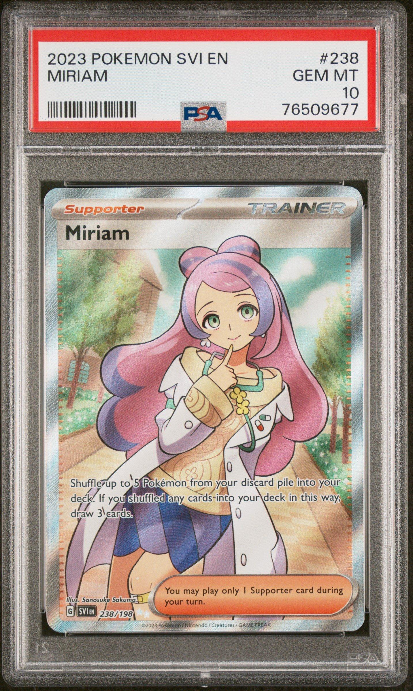2023 Pokemon Svi En-scarlet & Violet 238 Miriam PSA