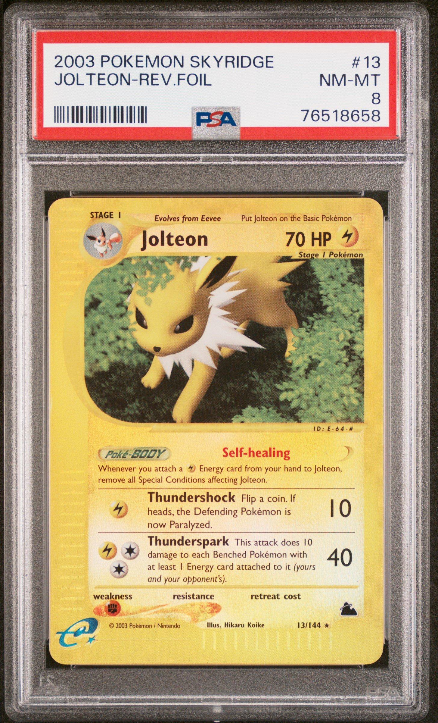 2003 Pokemon Skyridge 13 Jolteon-reverse Foil PSA 8 Graded Card