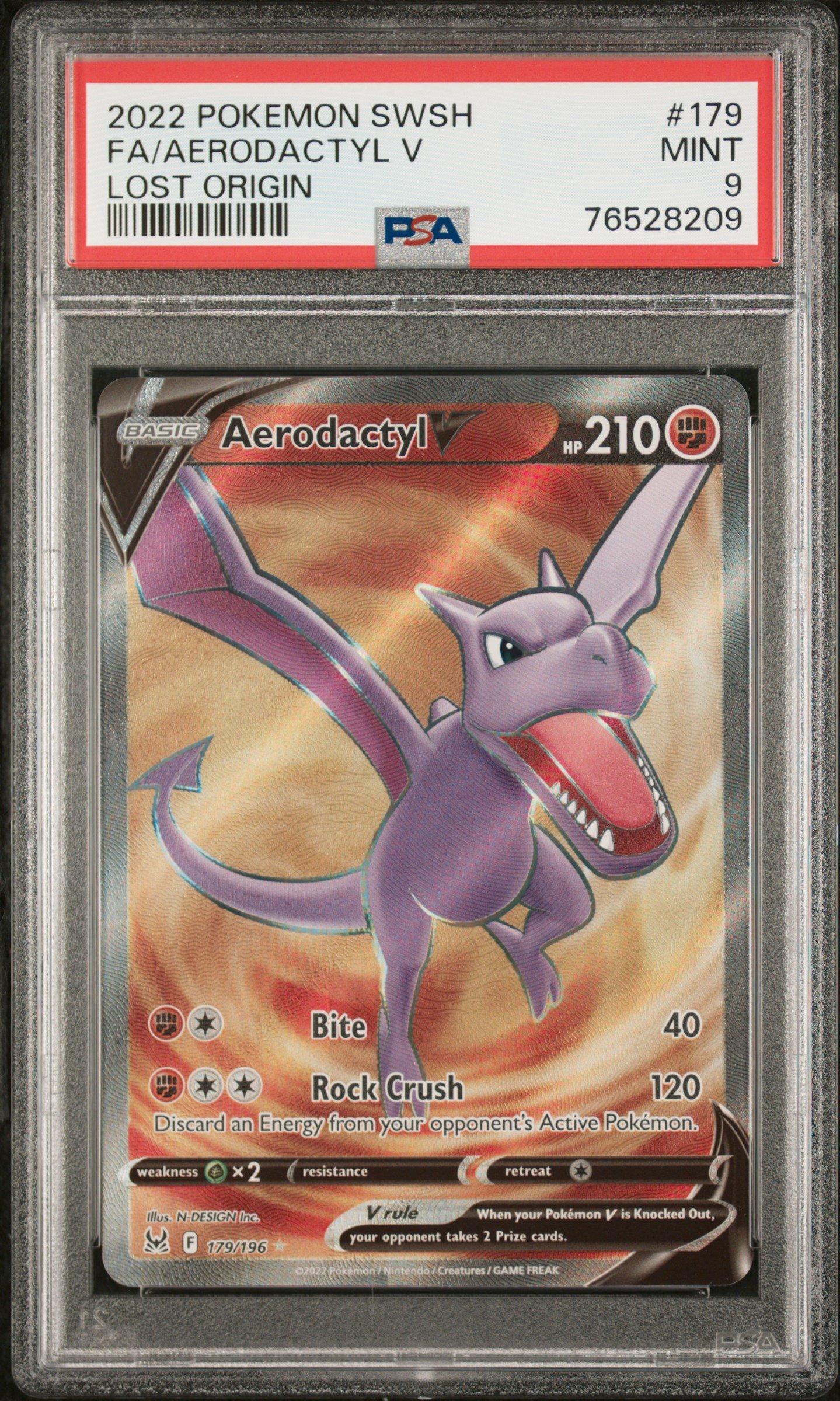 2022 Pokemon Sword & Shield Lost Origin 179 Full Art/aerodactyl V