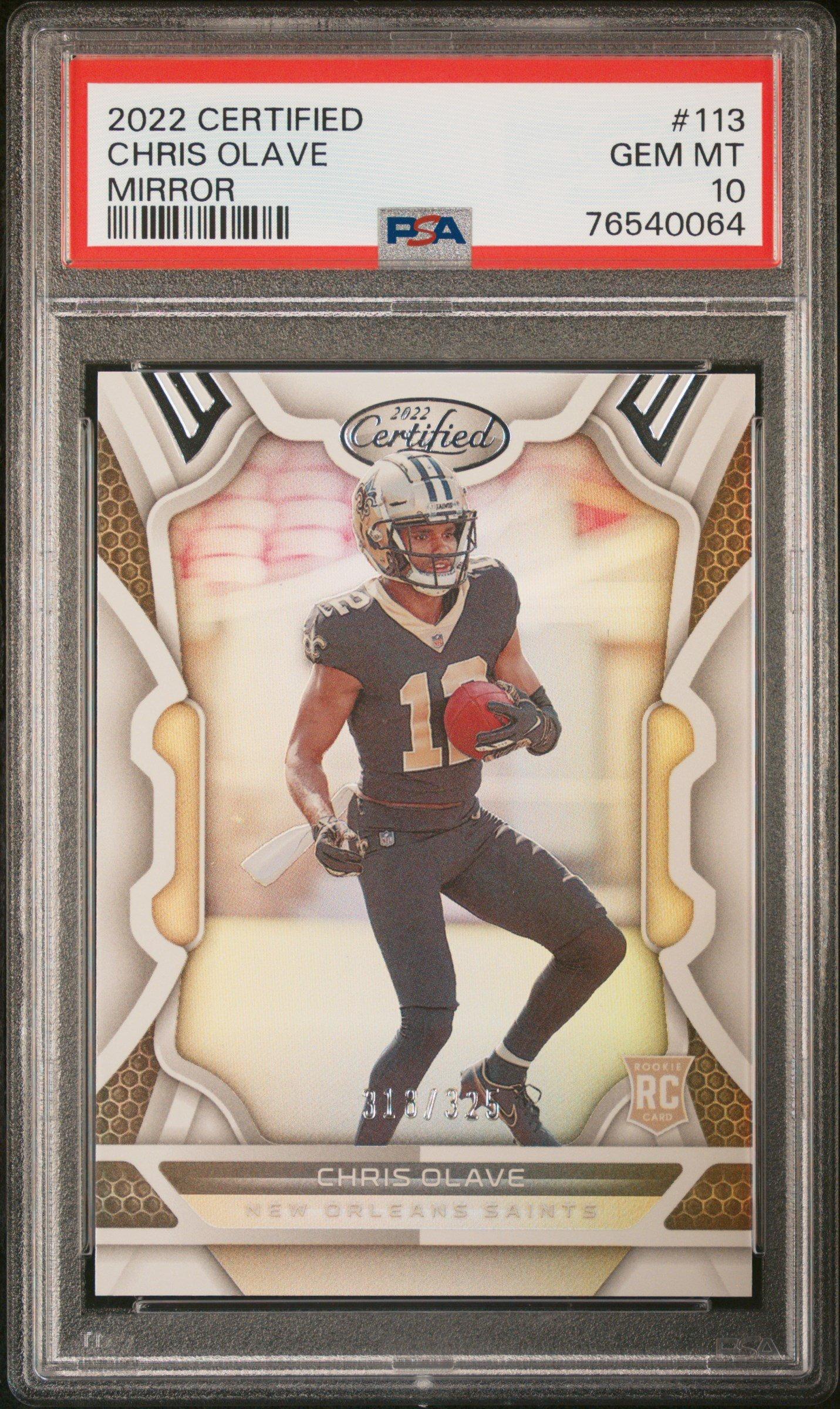2022 Panini Certified 113 Chris Olave Mirror PSA 10