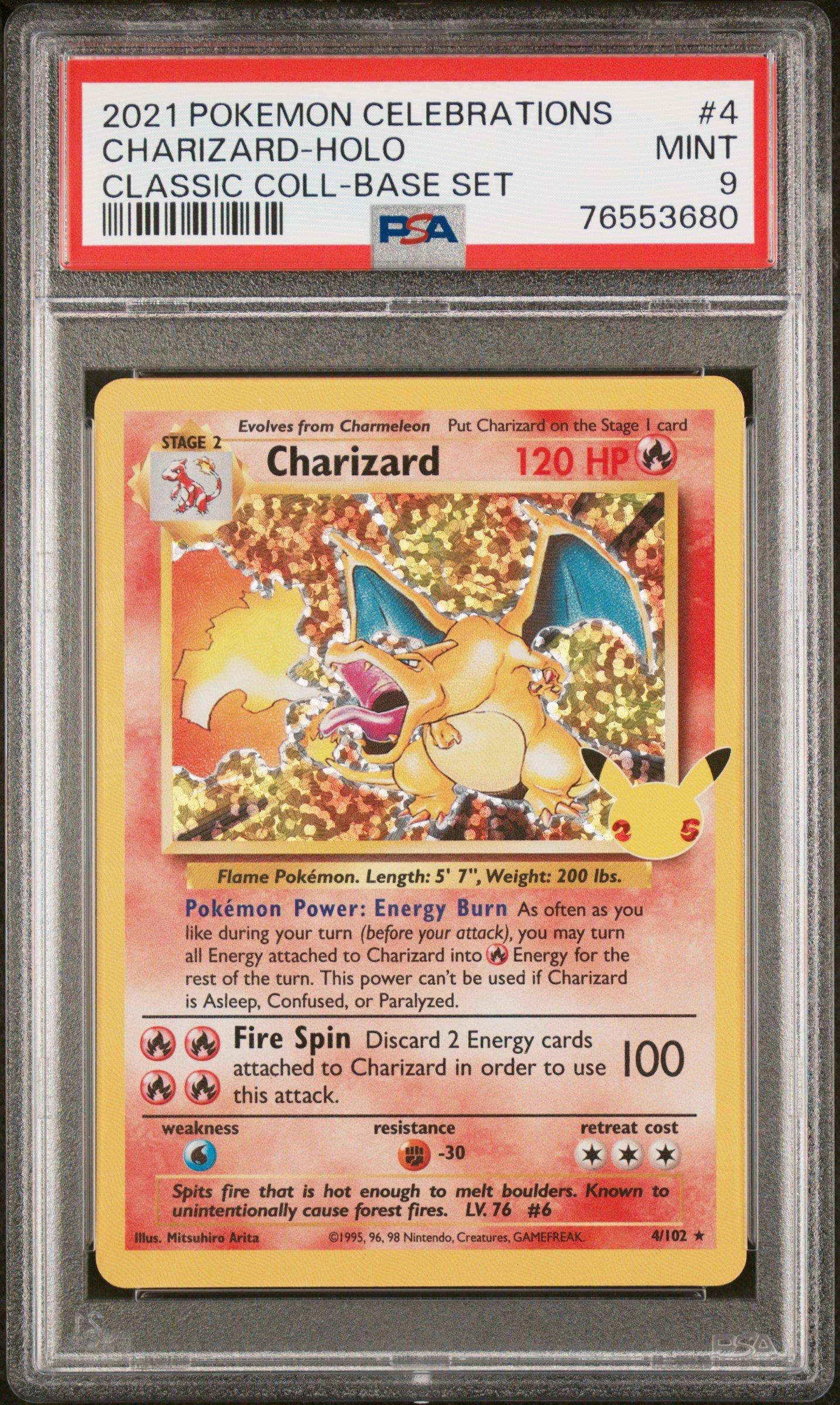 【PSA】ポケモンカード グレード4～9 ×10枚セット 2021 Pokemon Celebrations Classic Collection 4 Charizard-holo PSA