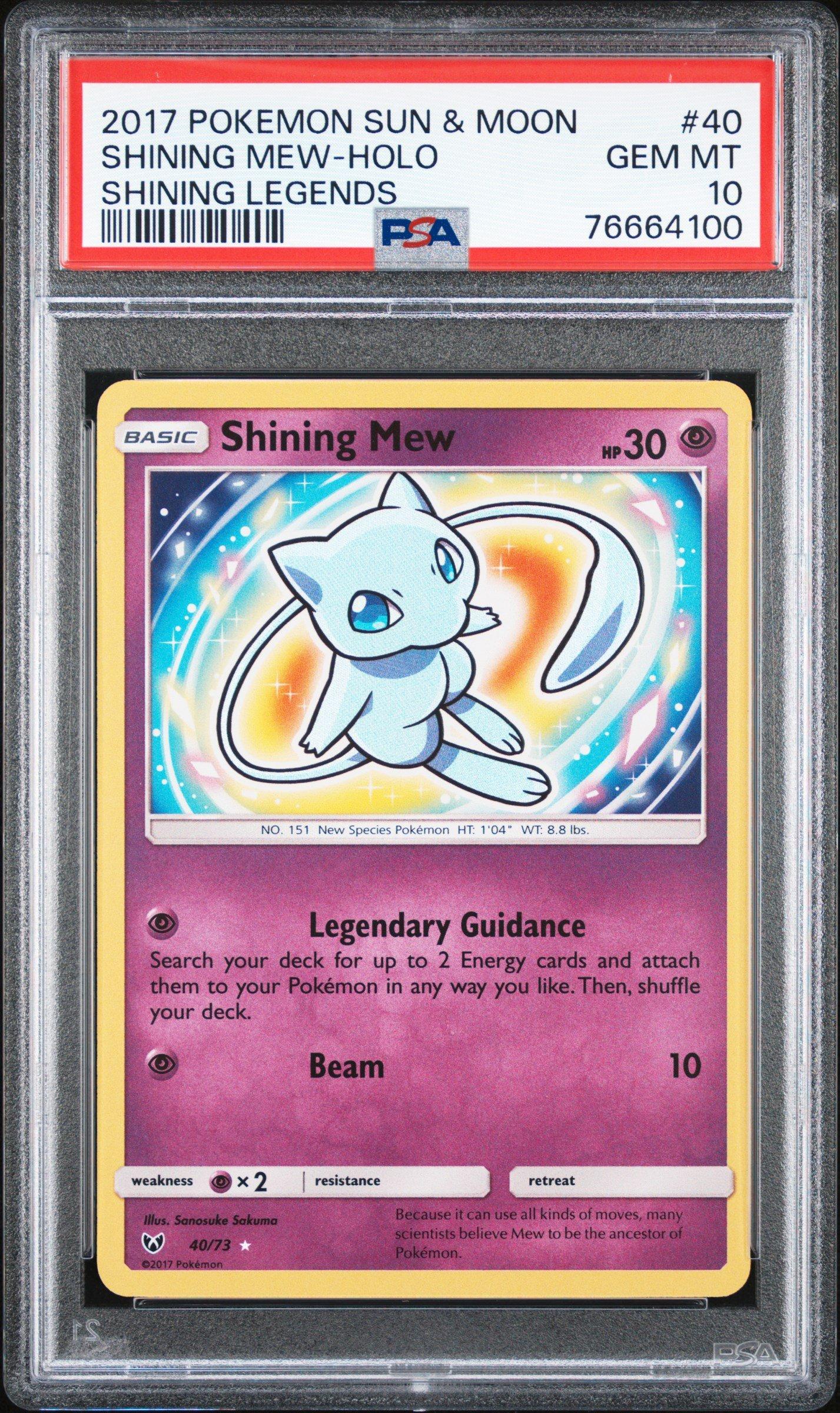 2017 Pokemon Sun Moon Shining Legends 40 Shining Mew PSA 10 GameStop